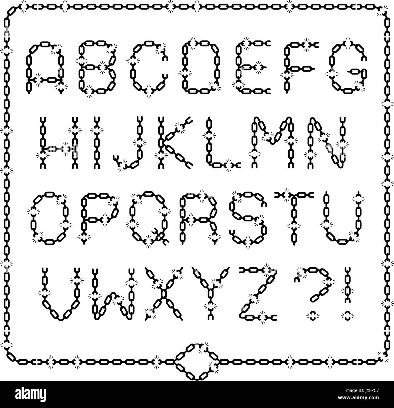 Chain letters Black and White Stock Photos & Images Alamy