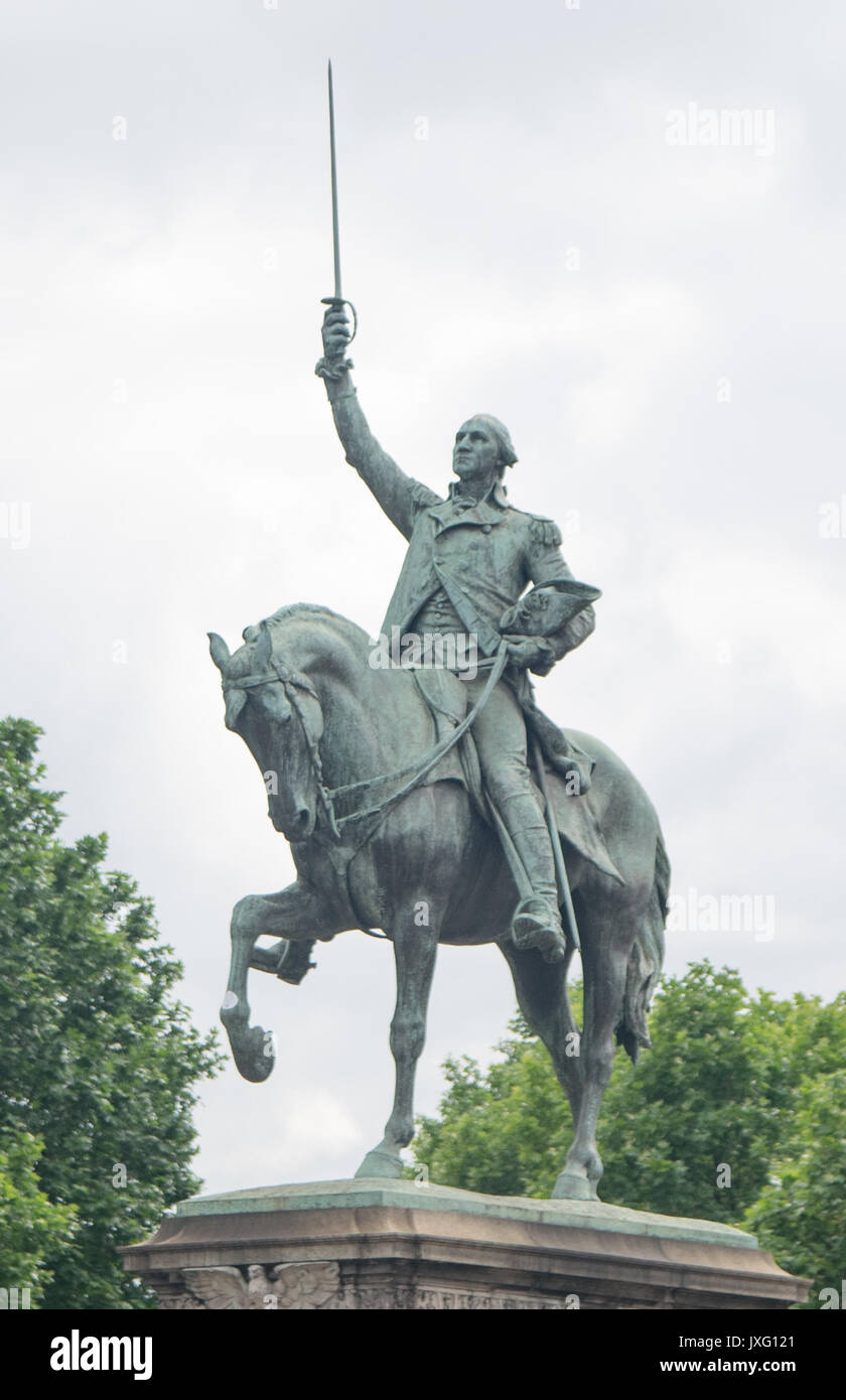 Washington statue, Paris, France Stock Photo Alamy