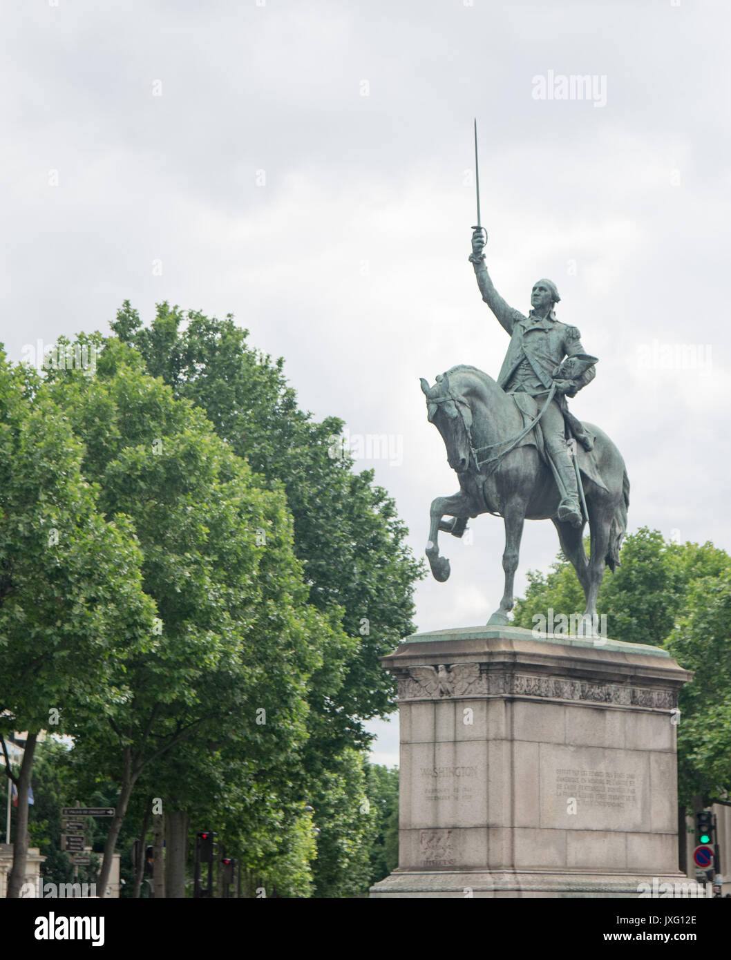 Washington statue, Paris, France Stock Photo Alamy