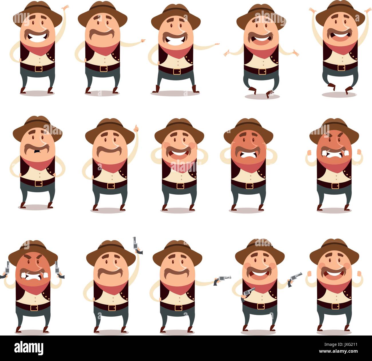 Set of flat Cowboy icons2 Stock Vector Image & Art - Alamy