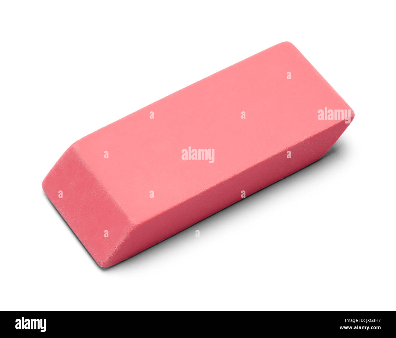 New Pink Eraser Isolated on White Background Stock Photo Alamy