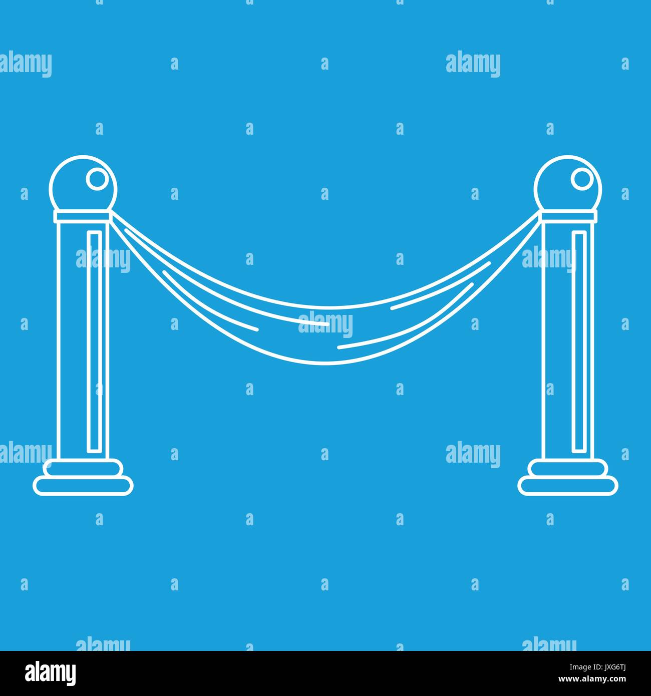 Barrier icon, outline style Stock Vector