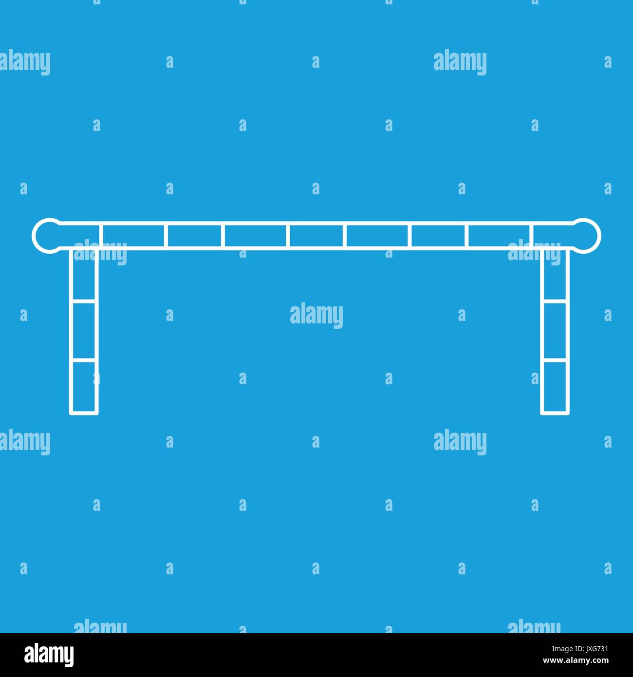 Striped barrier icon, outline style Stock Vector