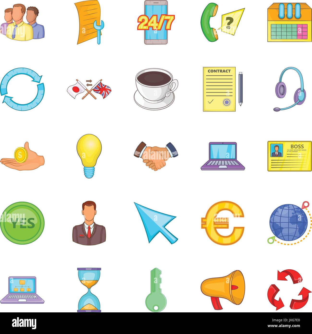 Network icons set, cartoon style Stock Vector Image & Art - Alamy