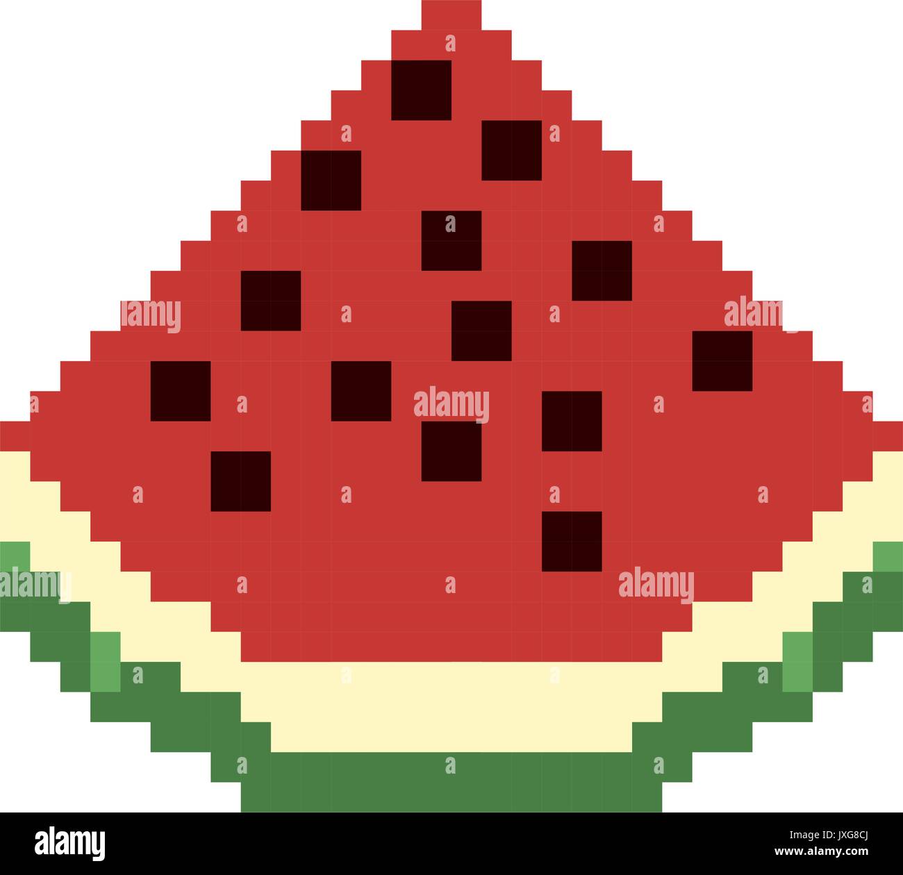 colorful pixelated piece of watermelon fruit food Stock Vector Image ...