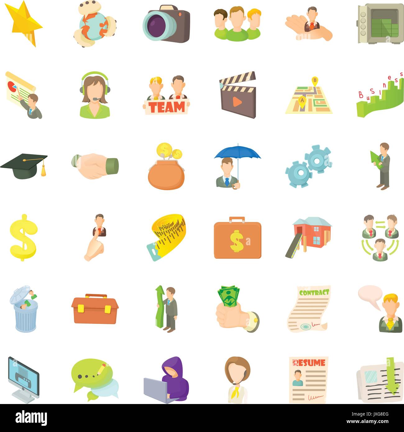 Career icons set, cartoon style Stock Vector Image & Art - Alamy