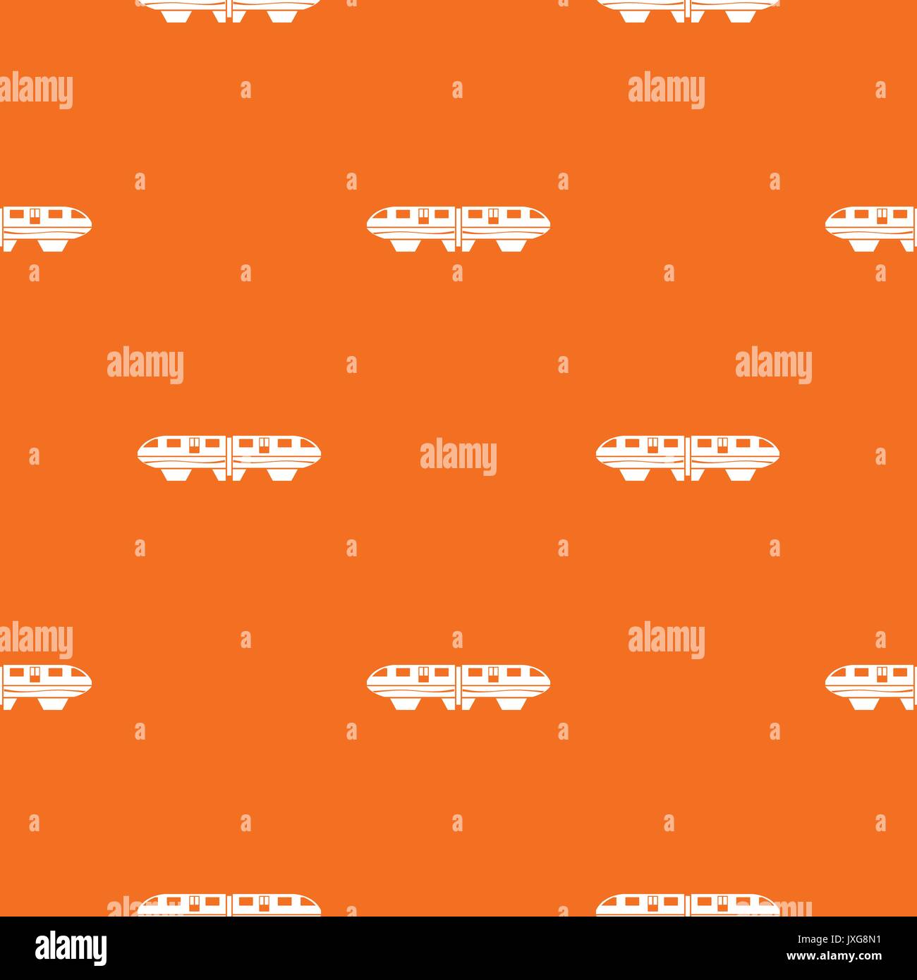Monorail train pattern seamless Stock Vector