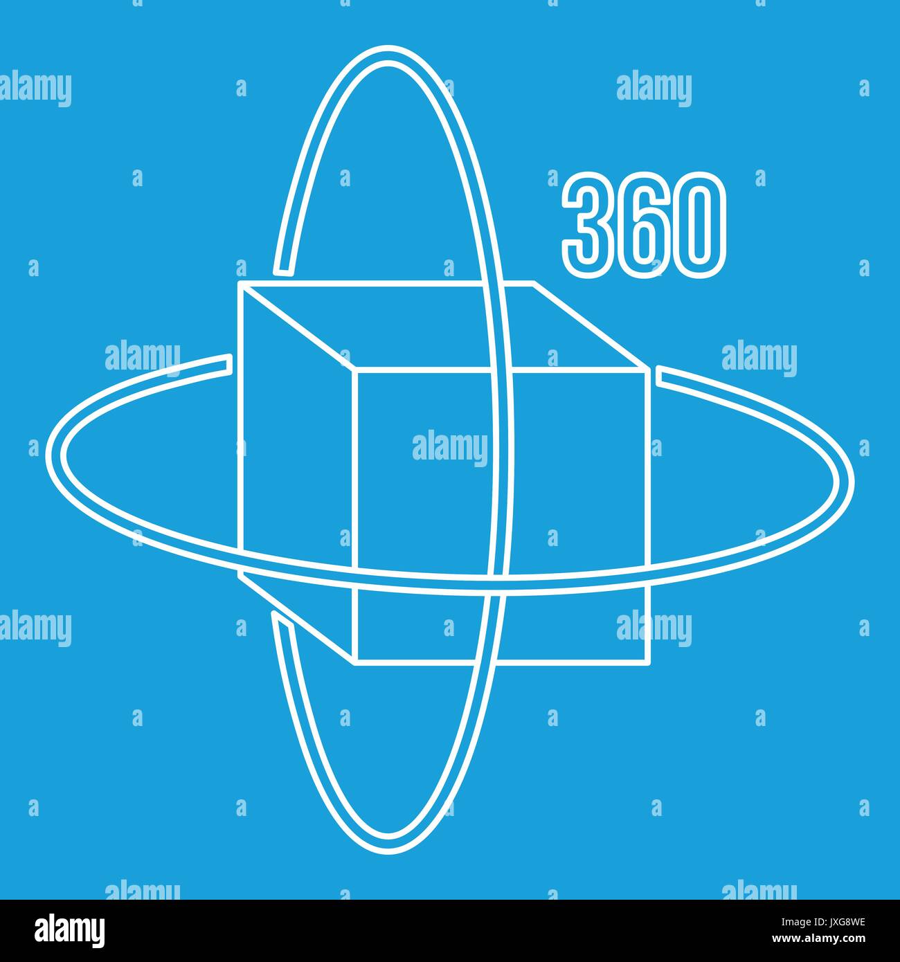 Virtual cube icon, outline style Stock Vector Image & Art - Alamy