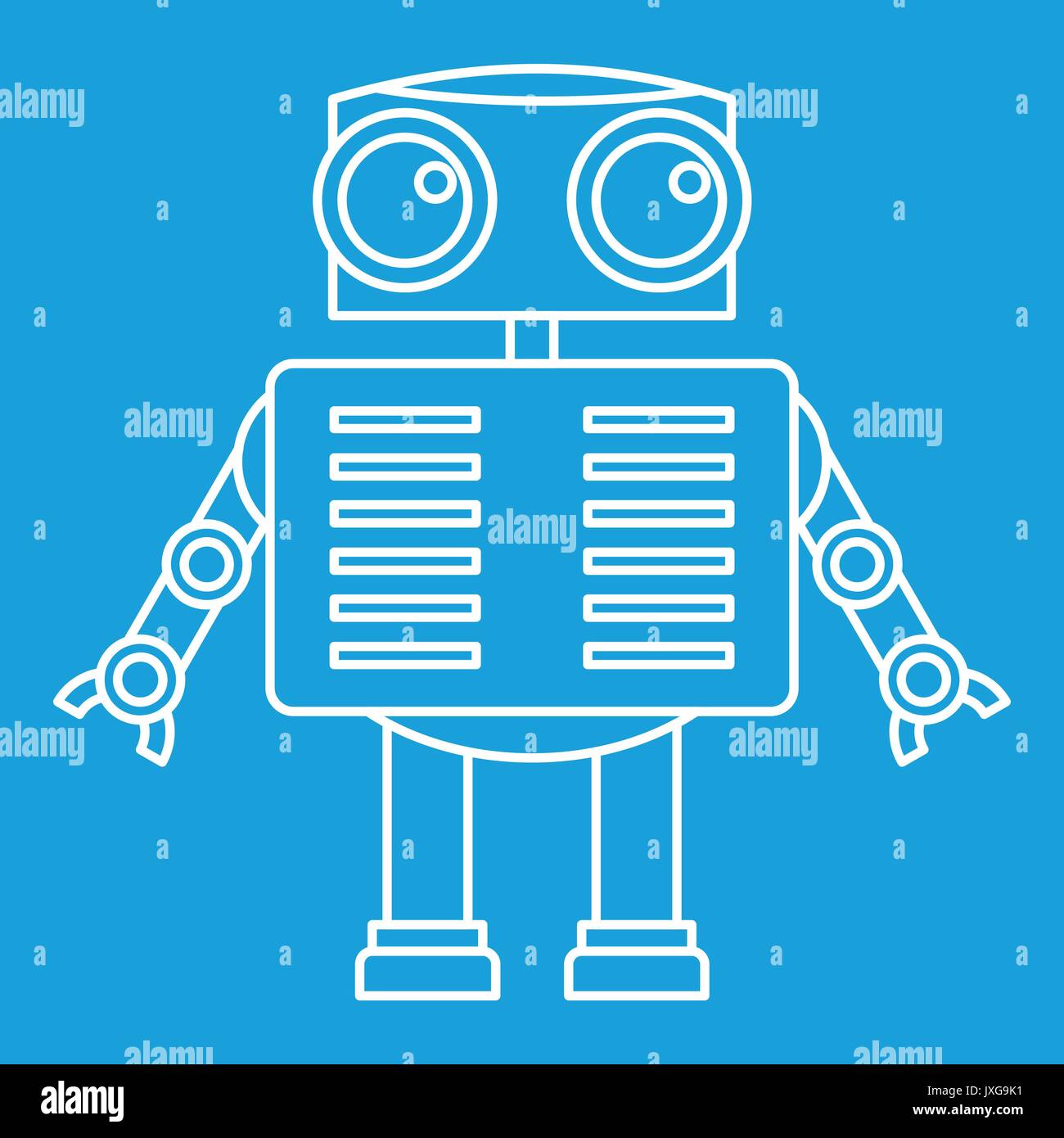 Humanoid robot icon, outline style Stock Vector Image & Art - Alamy