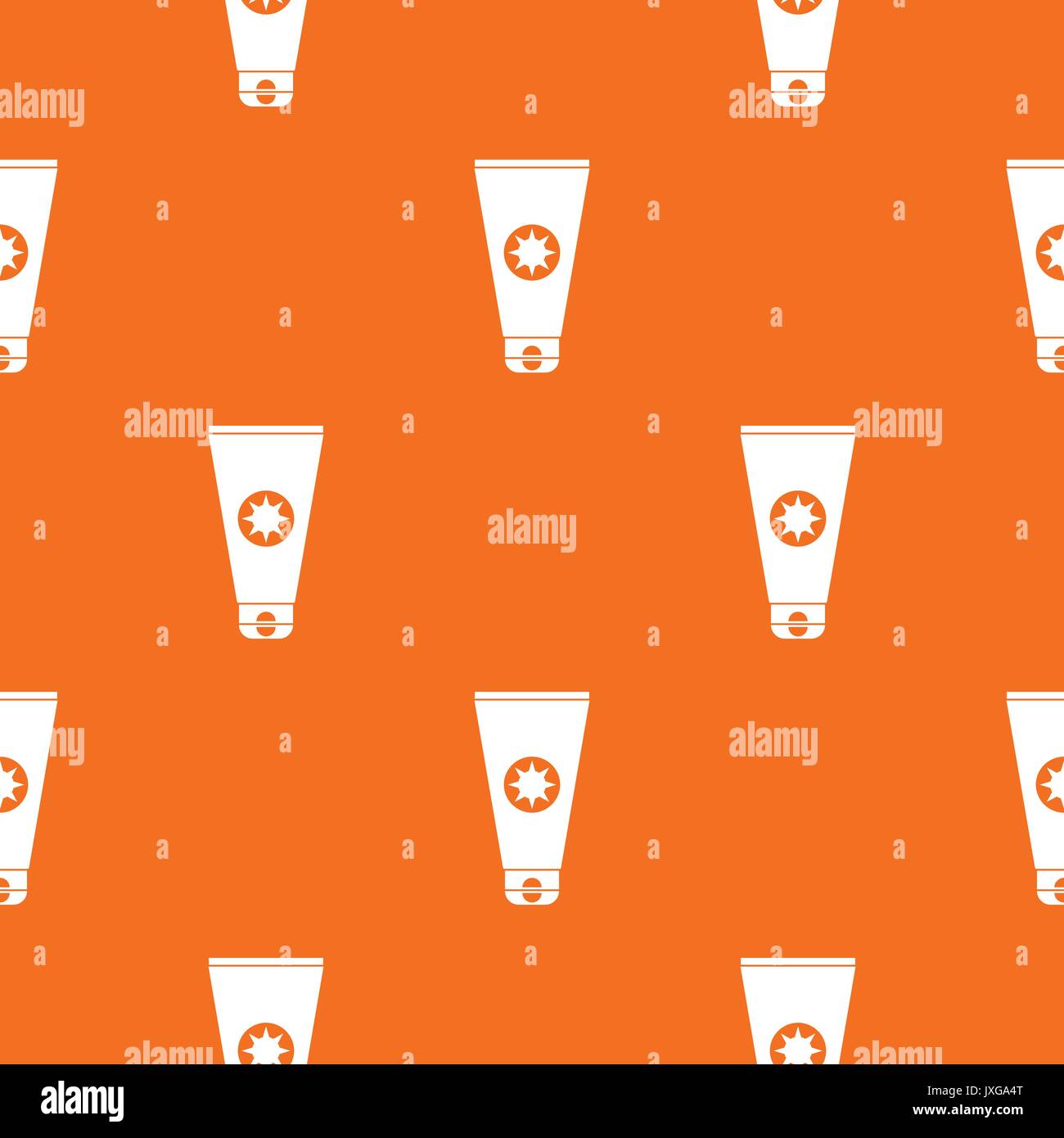 Tube with sunbathing cream pattern seamless Stock Vector