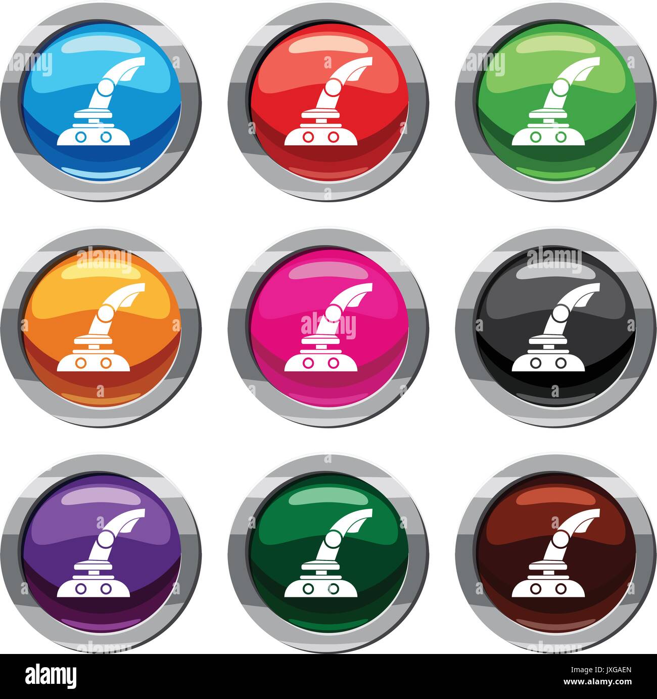 Joystick set 9 collection Stock Vector Image & Art - Alamy