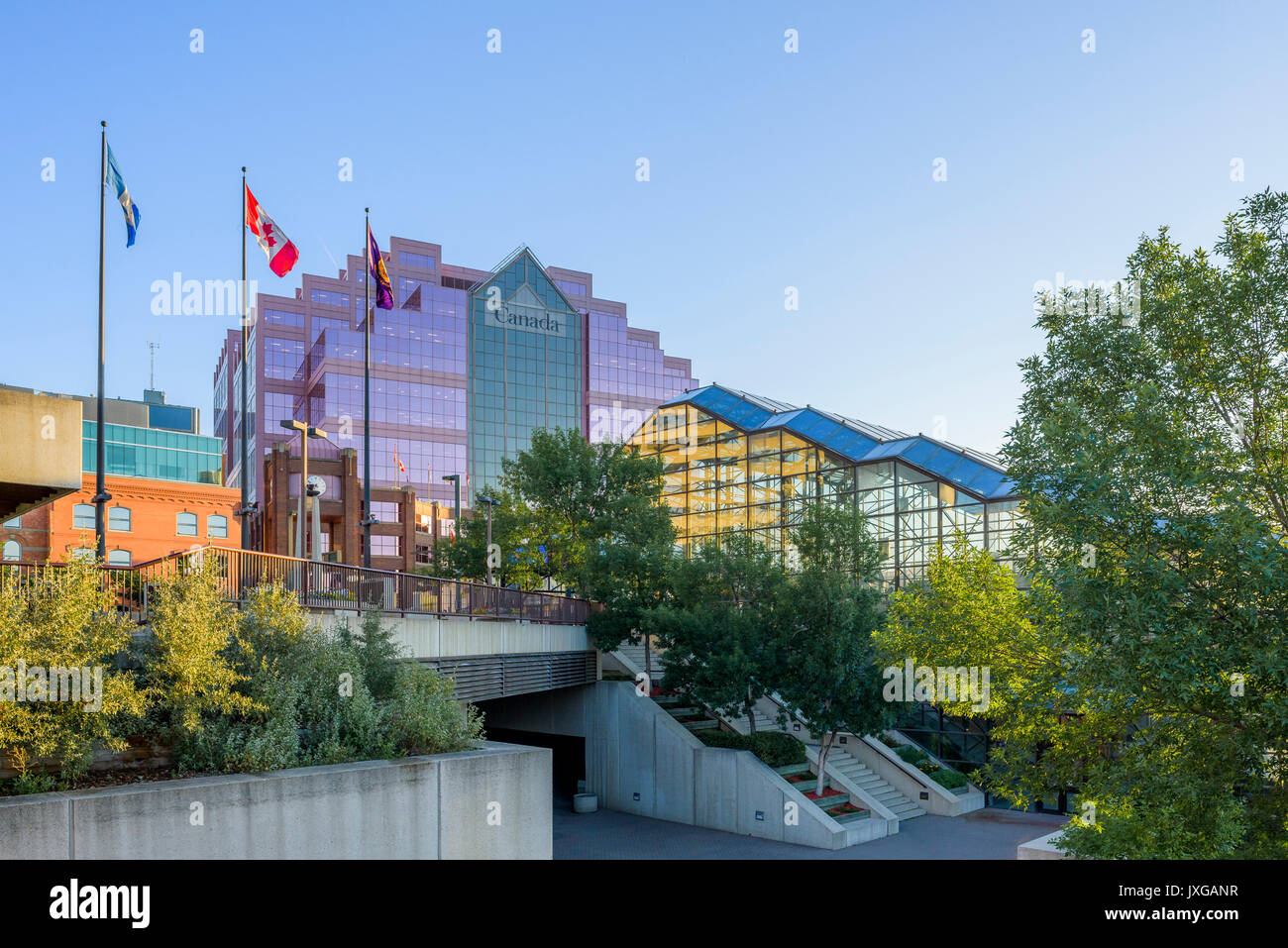 Canada Place and the Shaw Conference Centre, Edmonton, Alberta, Canada Stock Photo Alamy