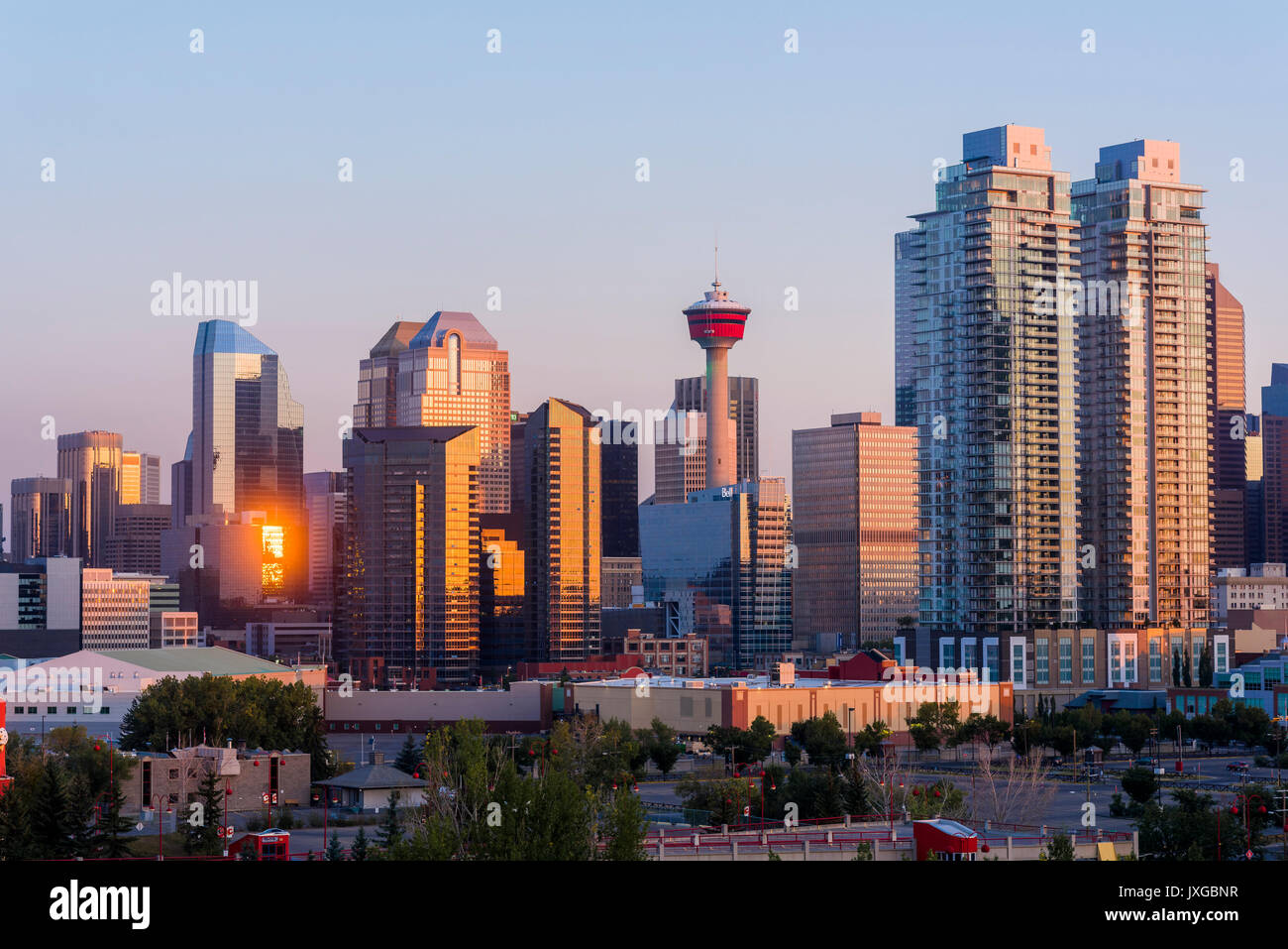 Downtown skyline, Calgary, Alberta, Canada Stock Photo