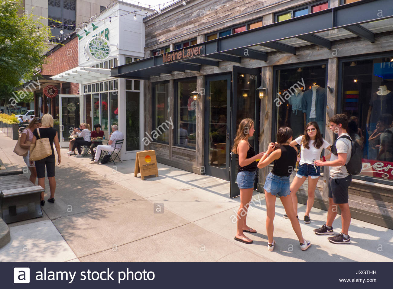 University Village outdoor lifestyle shopping center, Seattle, King