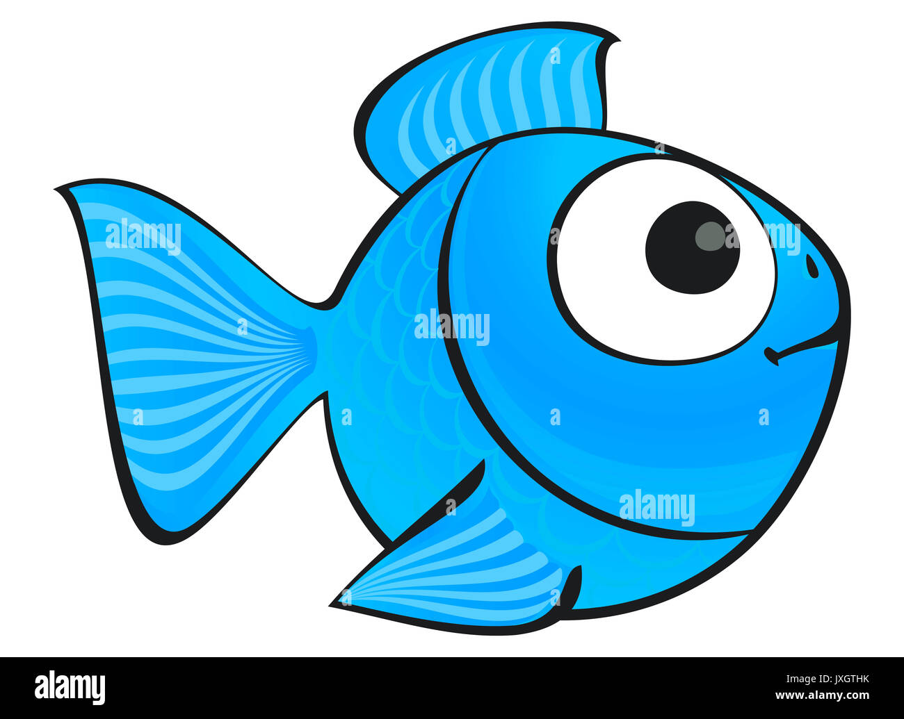 Blue fish isolated Stock Photo