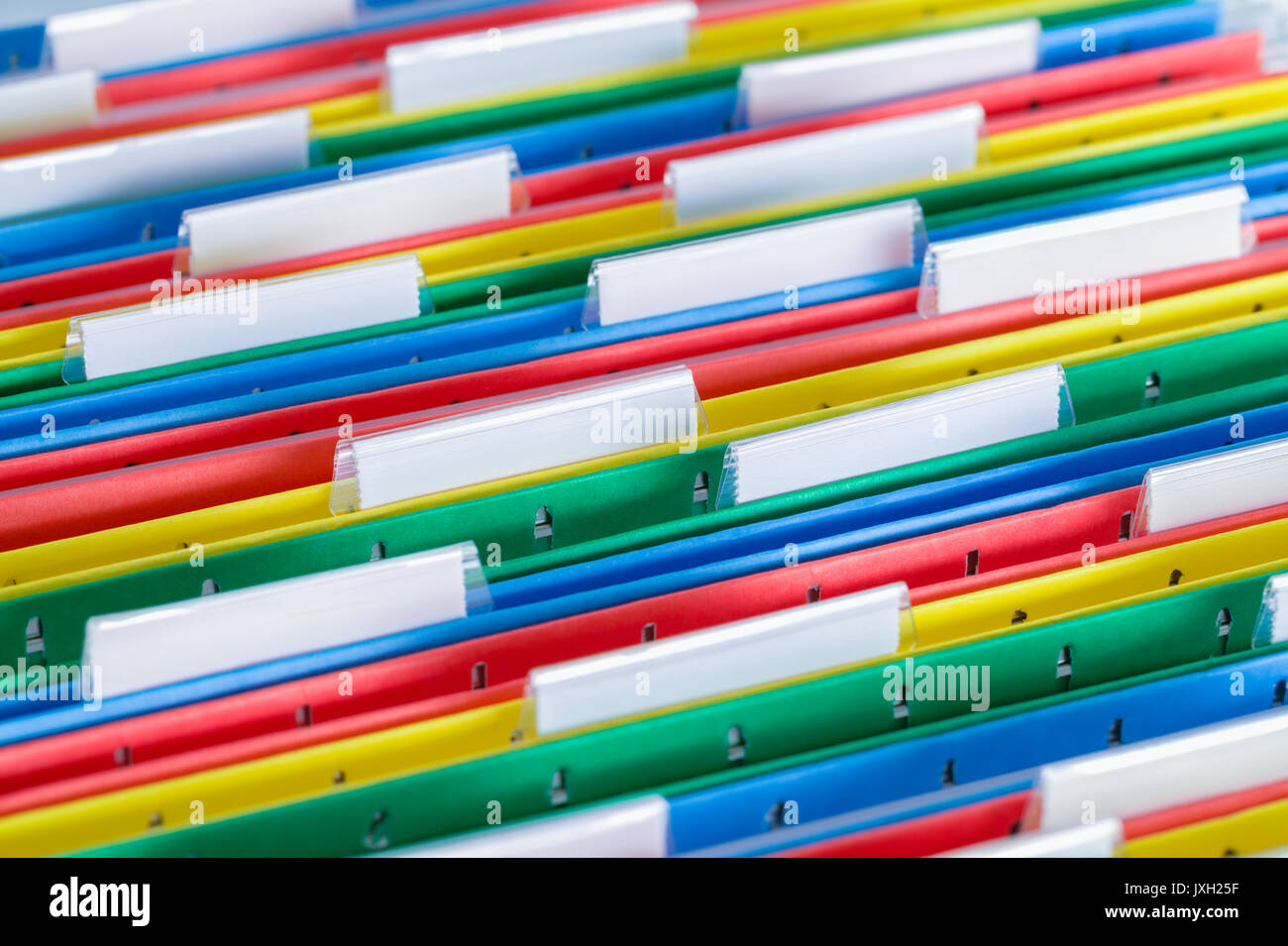 Colored File Folder with Tabs Close Up Stock Photo Alamy