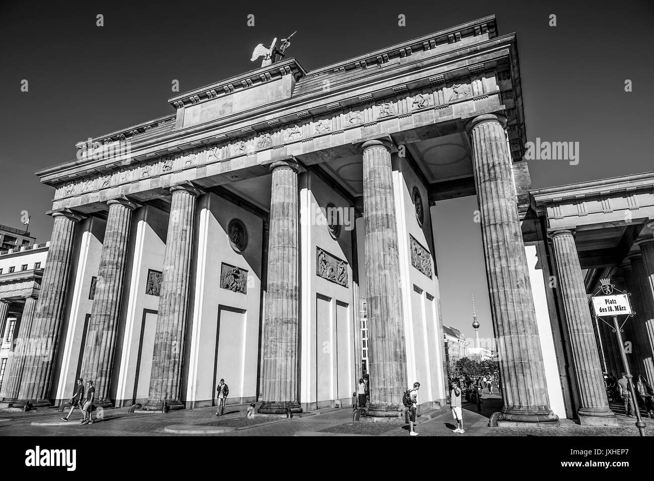 Famous Brandenburg Gate in Berlin called Brandenburger Tor BERLIN