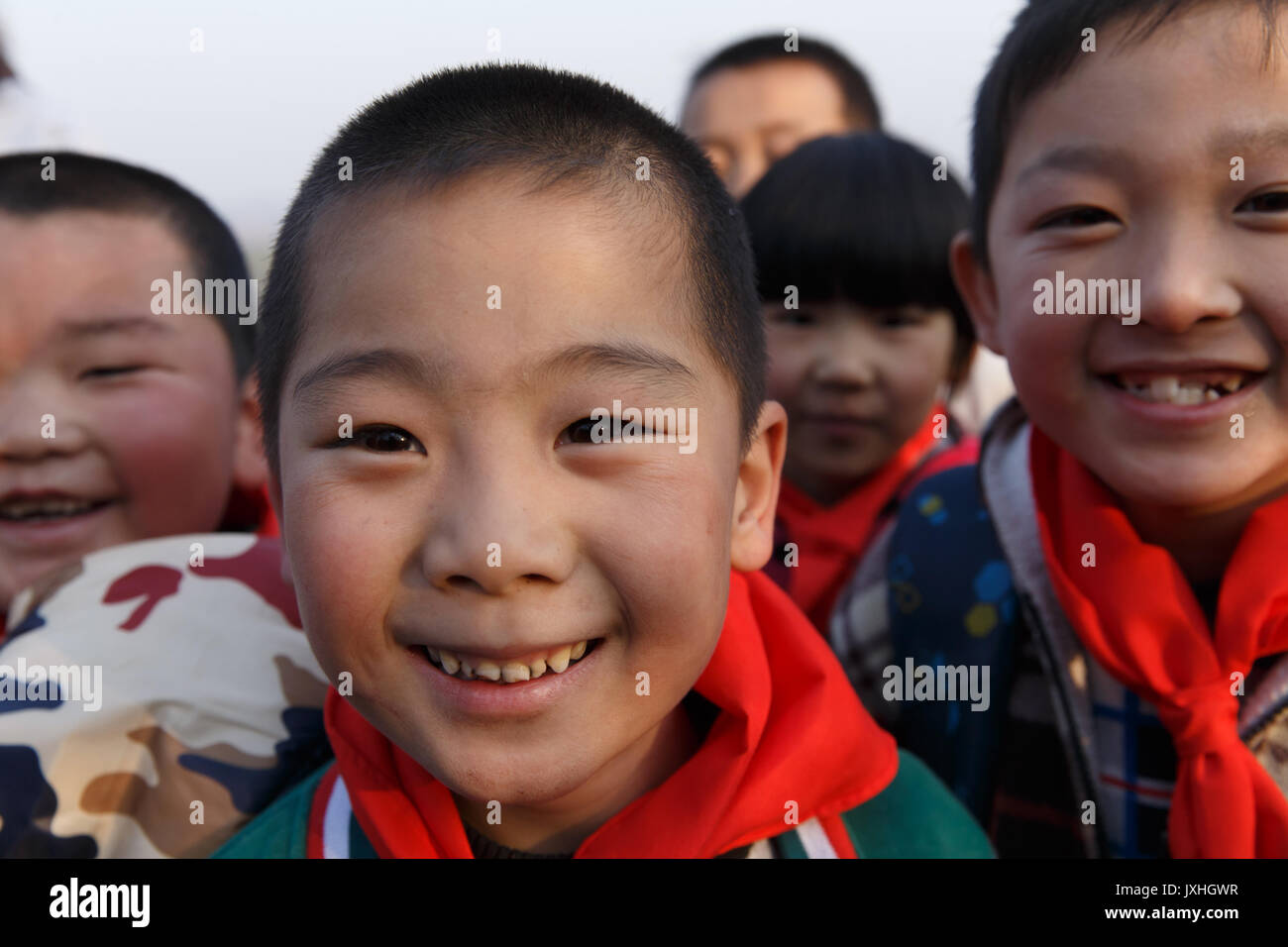 Happy rural pupils Stock Photo - Alamy