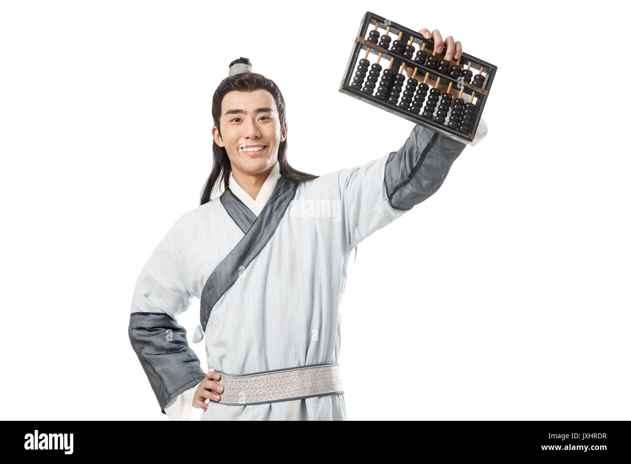 A man dressed in ancient costume Stock Photo