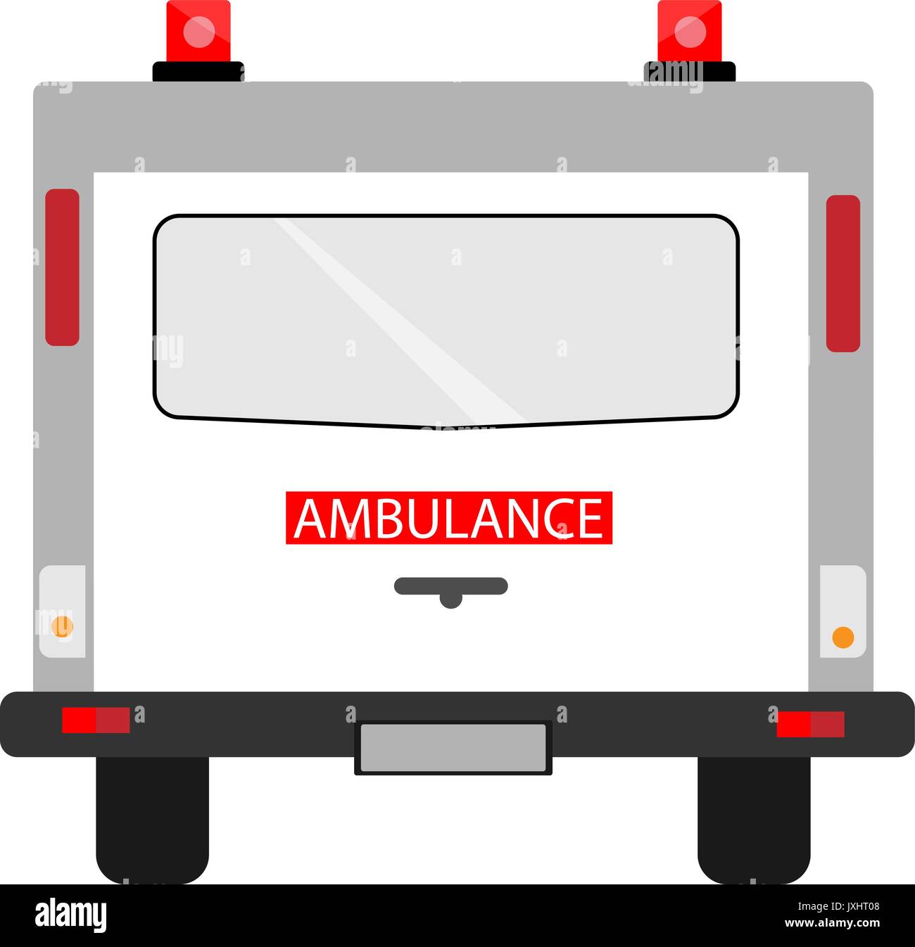 Ambulance car back view Stock Vector Image & Art Alamy