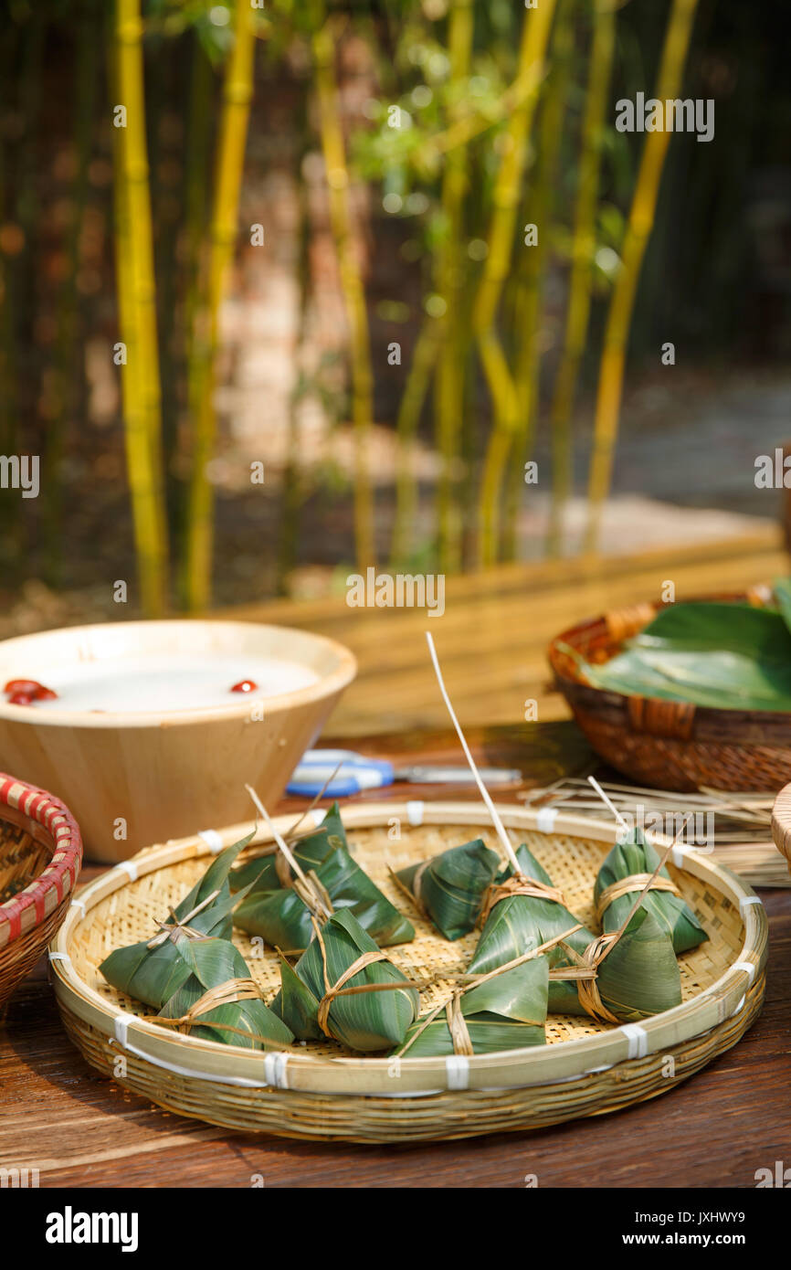 Traditional Chinese rice-pudding Stock Photo - Alamy