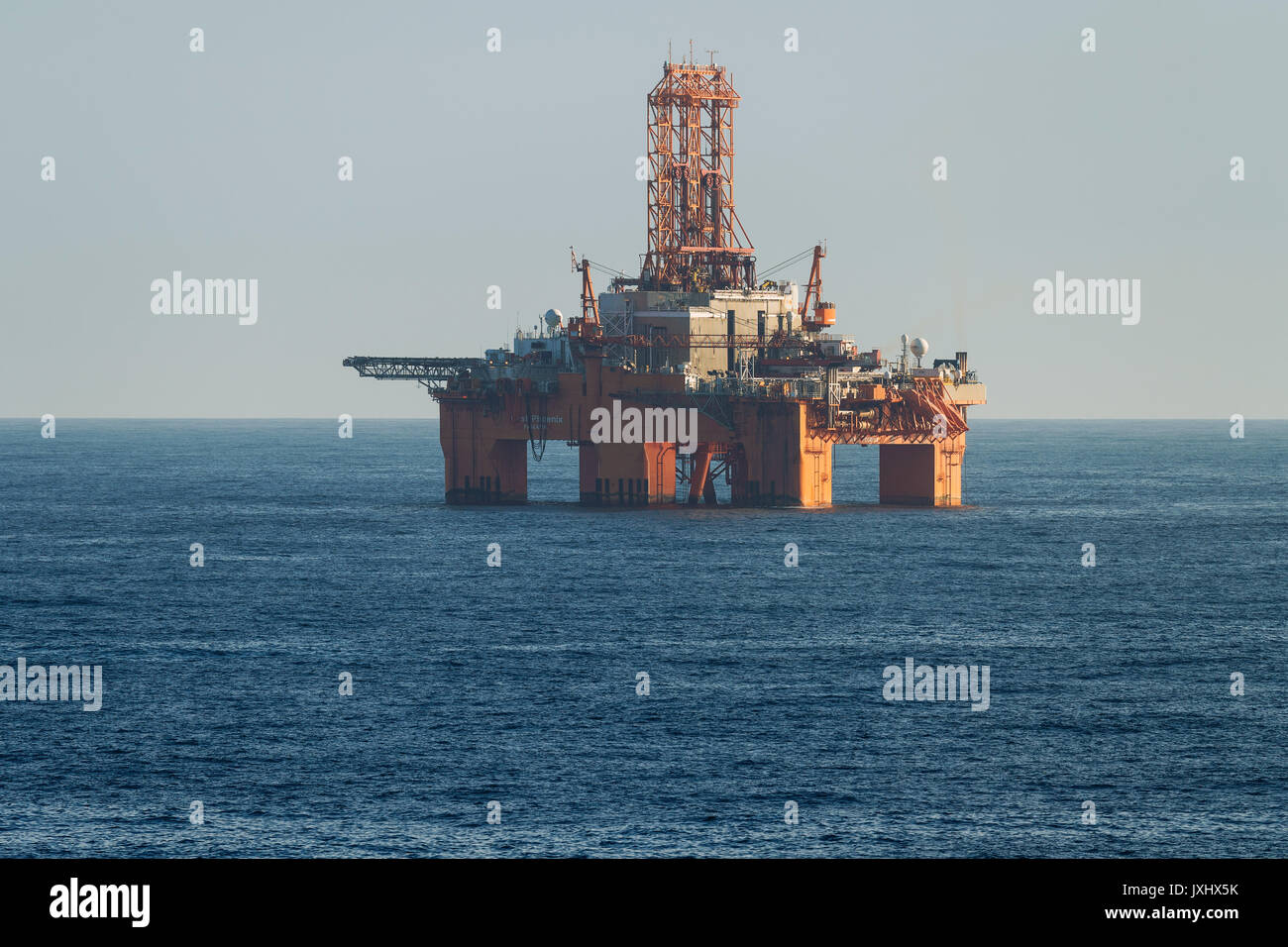 West Phoenix oil rig, oil extraction, North Sea Stock Photo