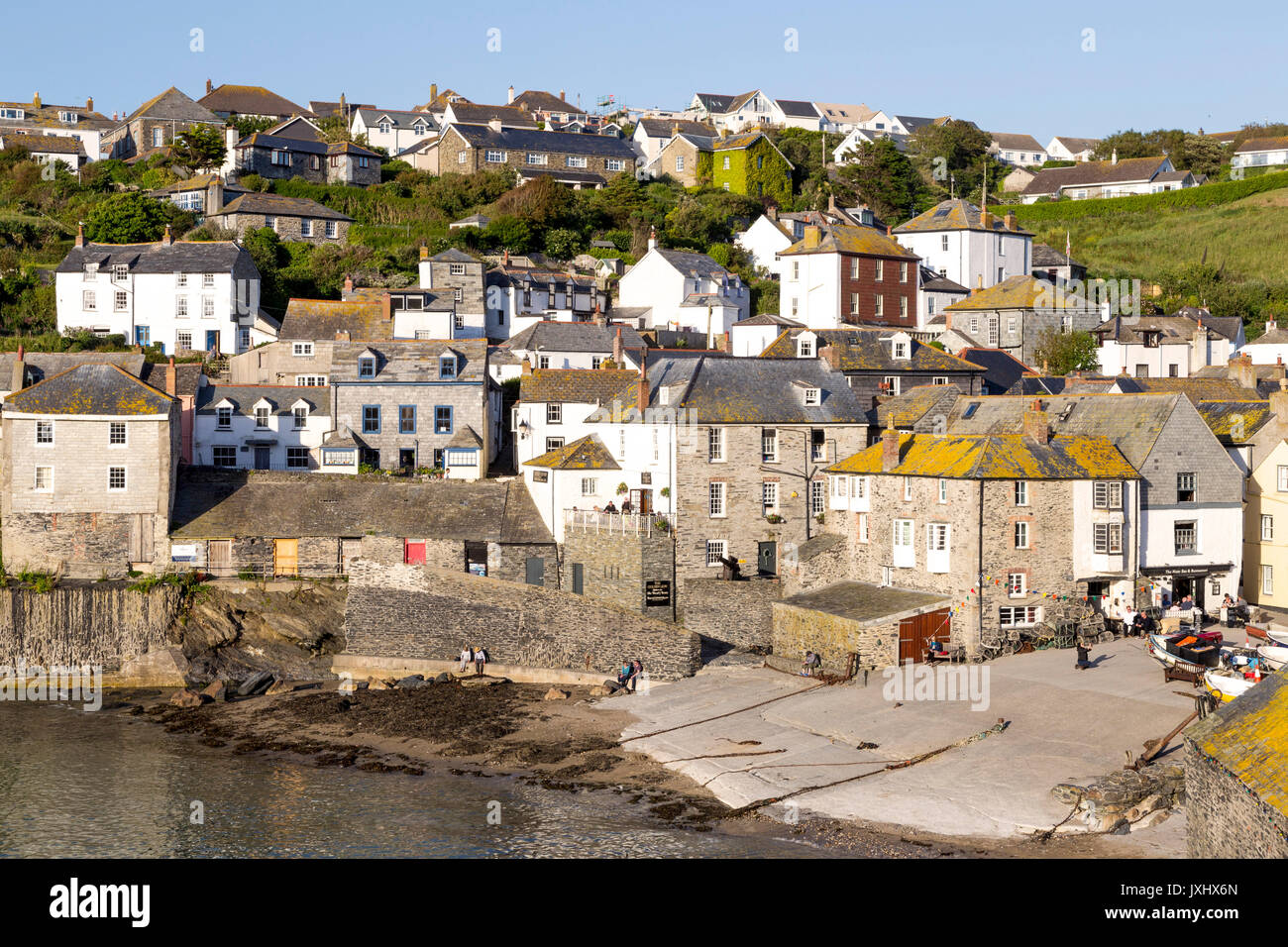 Houses, Port Isaac, North Coast, Cornwall, England, United Kingdom, United Kingdom Stock Photo