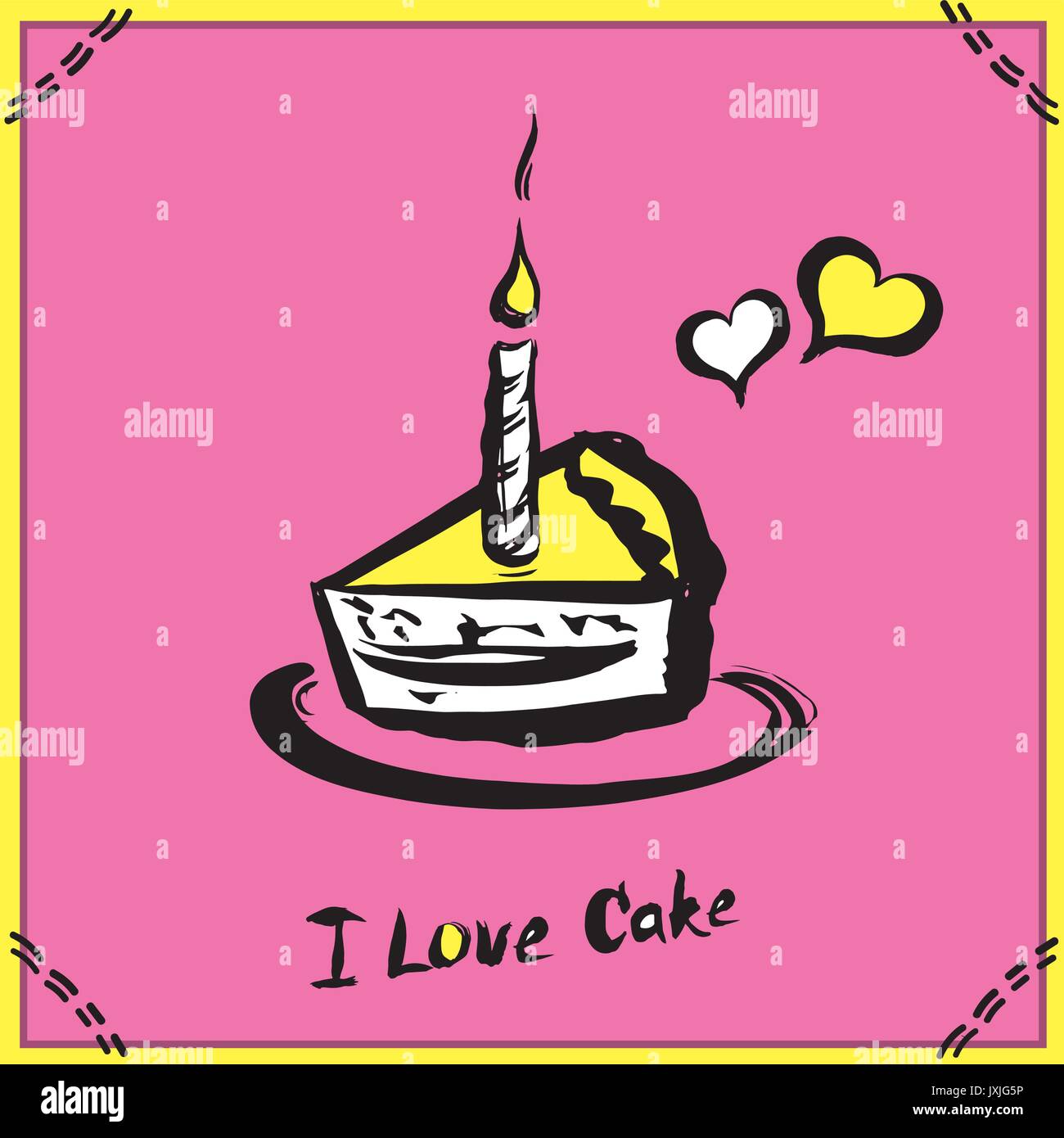 Hand drawing cake shop hires stock photography and images Alamy