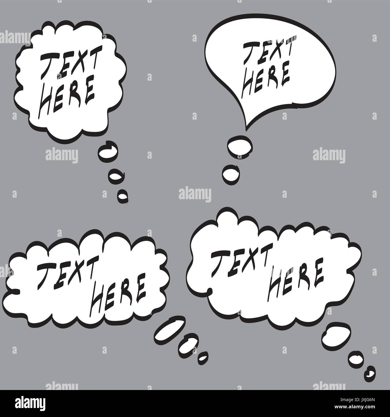 vector illustration abstract speech or thought bubble Stock Vector