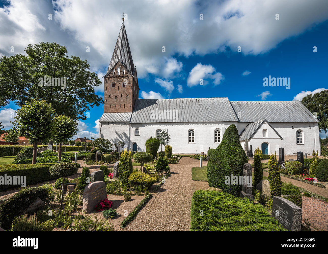 Mogeltonder, little Danish village in the southwest of Jutland peninsula, Denmark Stock Photo