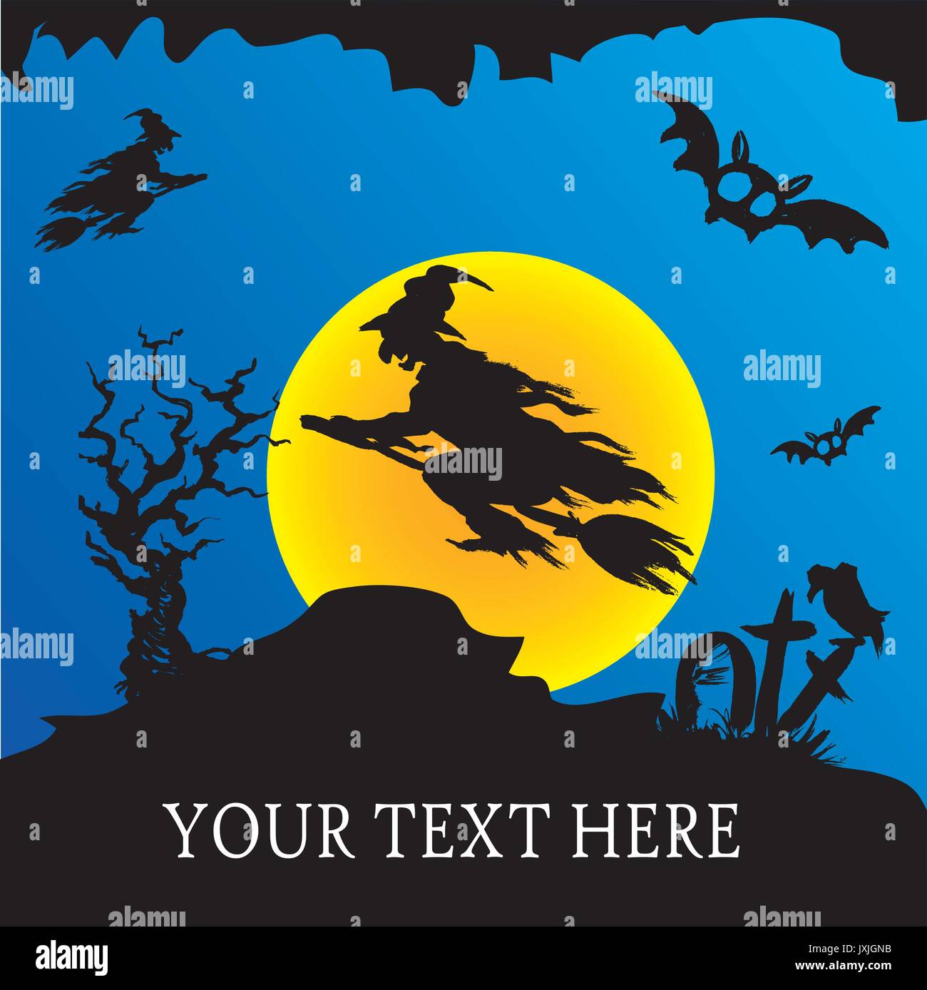 Halloween Party Background, vector illustration Stock Vector Image ...