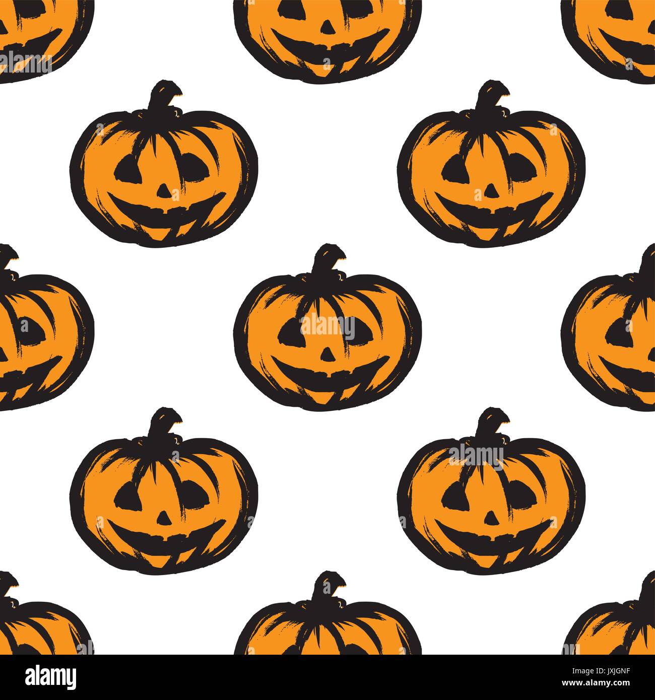 Halloween pumpkins seamless pattern background. Vector Stock Vector
