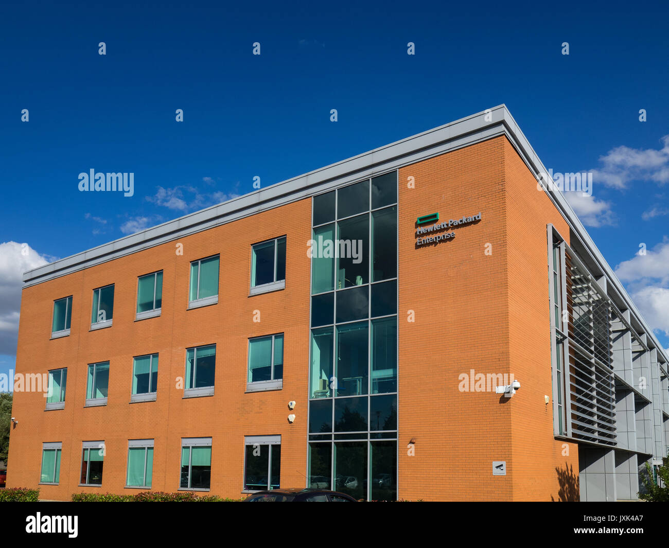 HP Hewlett Packard Enterprise building in the Cambridge Business Park in North Cambridge, UK. The building housed Autonomy which was acquired by HP Stock Photo