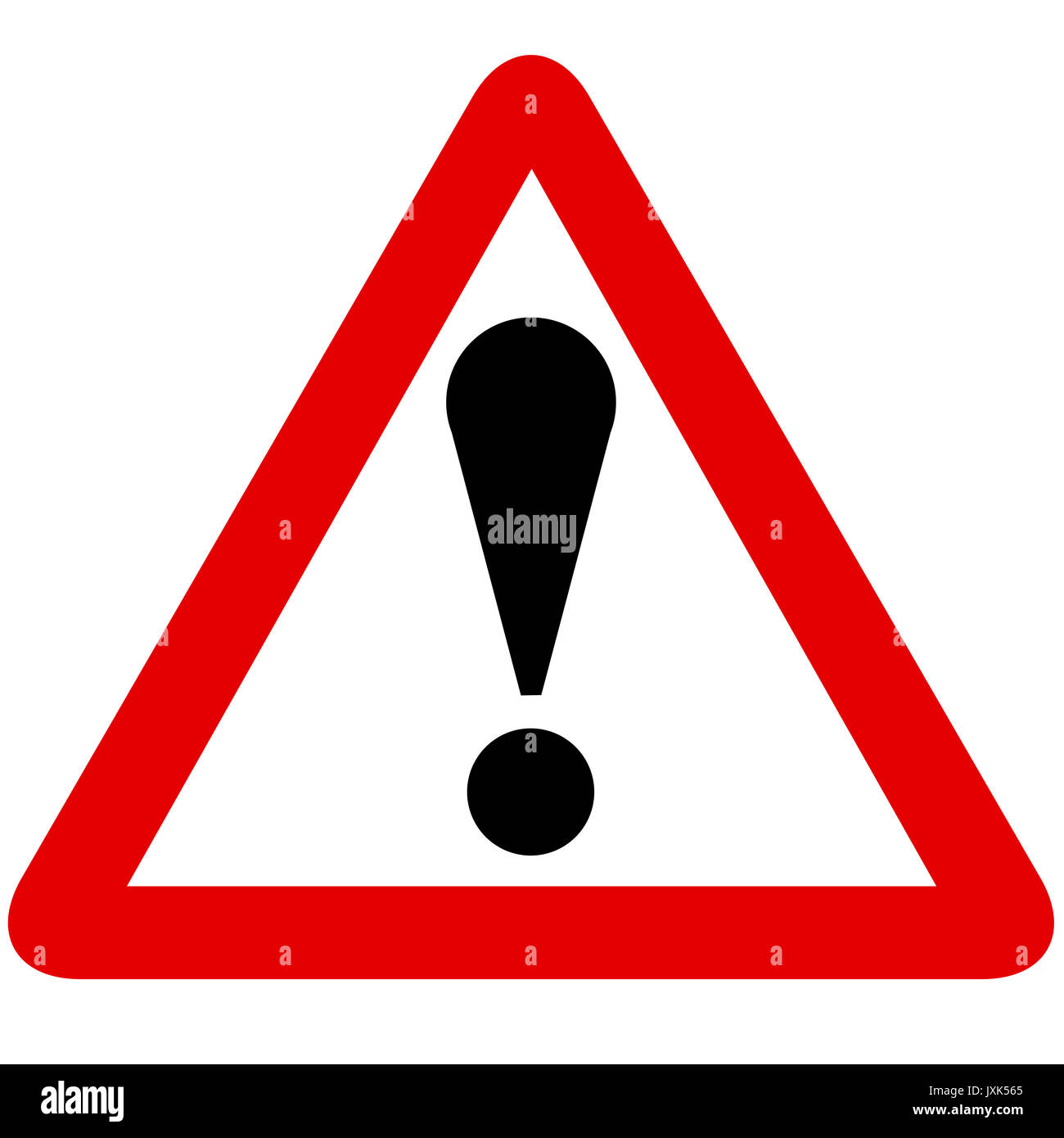 Other danger road sign on white background Stock Photo