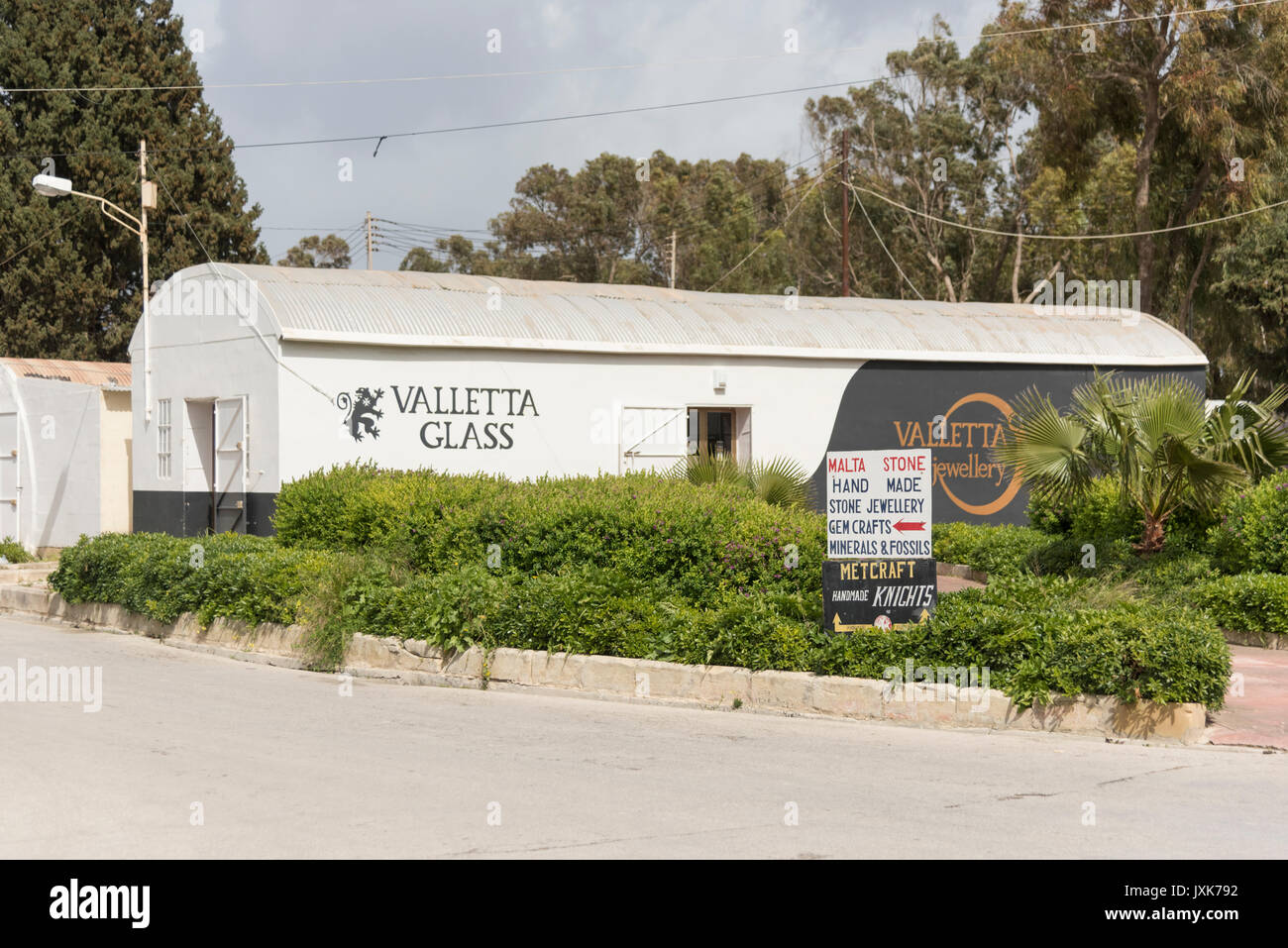 The Valetta Glass Factory in the Craft Village at Ta Quali Crafts Village Malta Stock Photo
