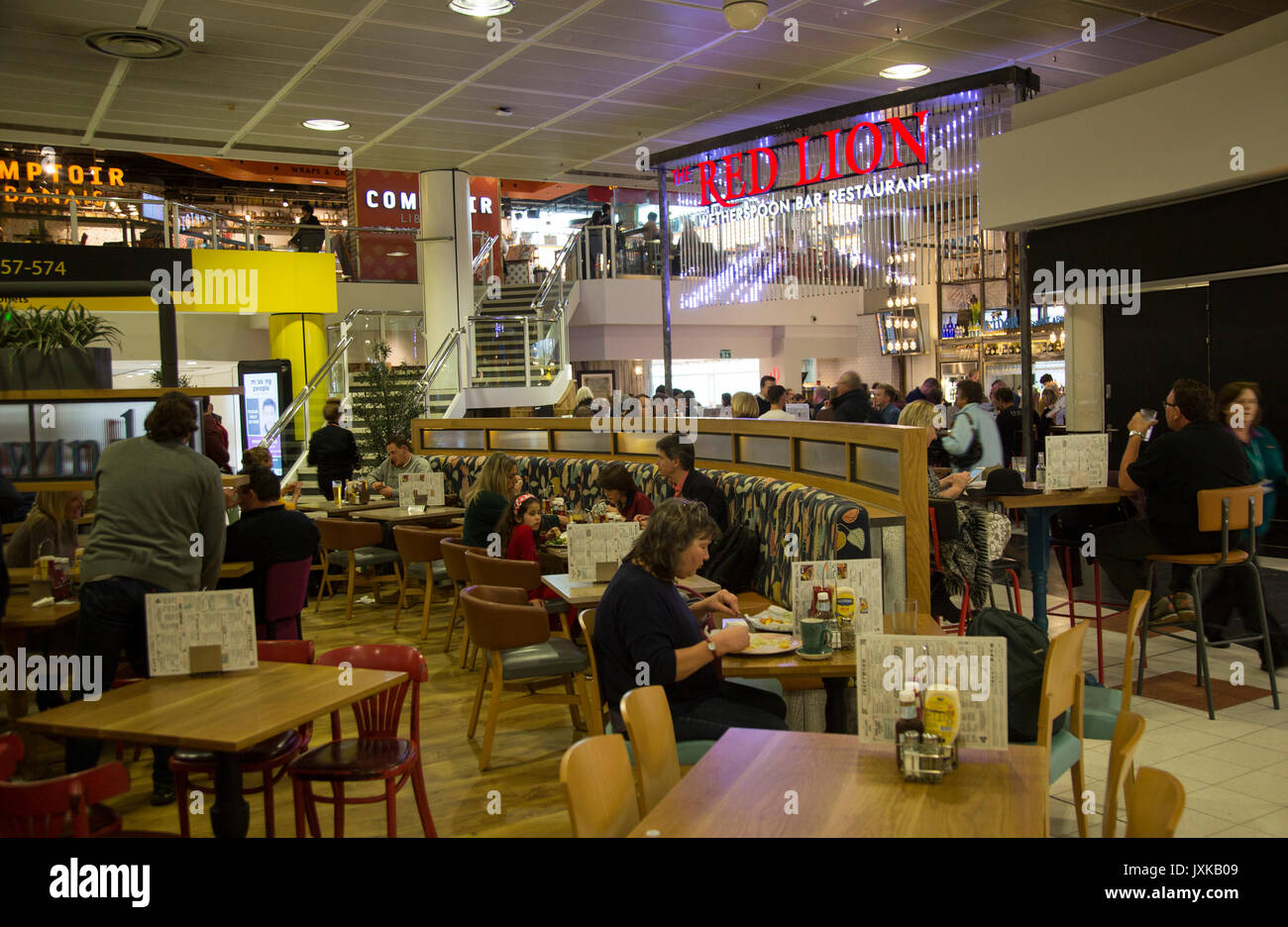 Wetherspoon Red Lion bar restaurant pub, Gatwick airport north terminal