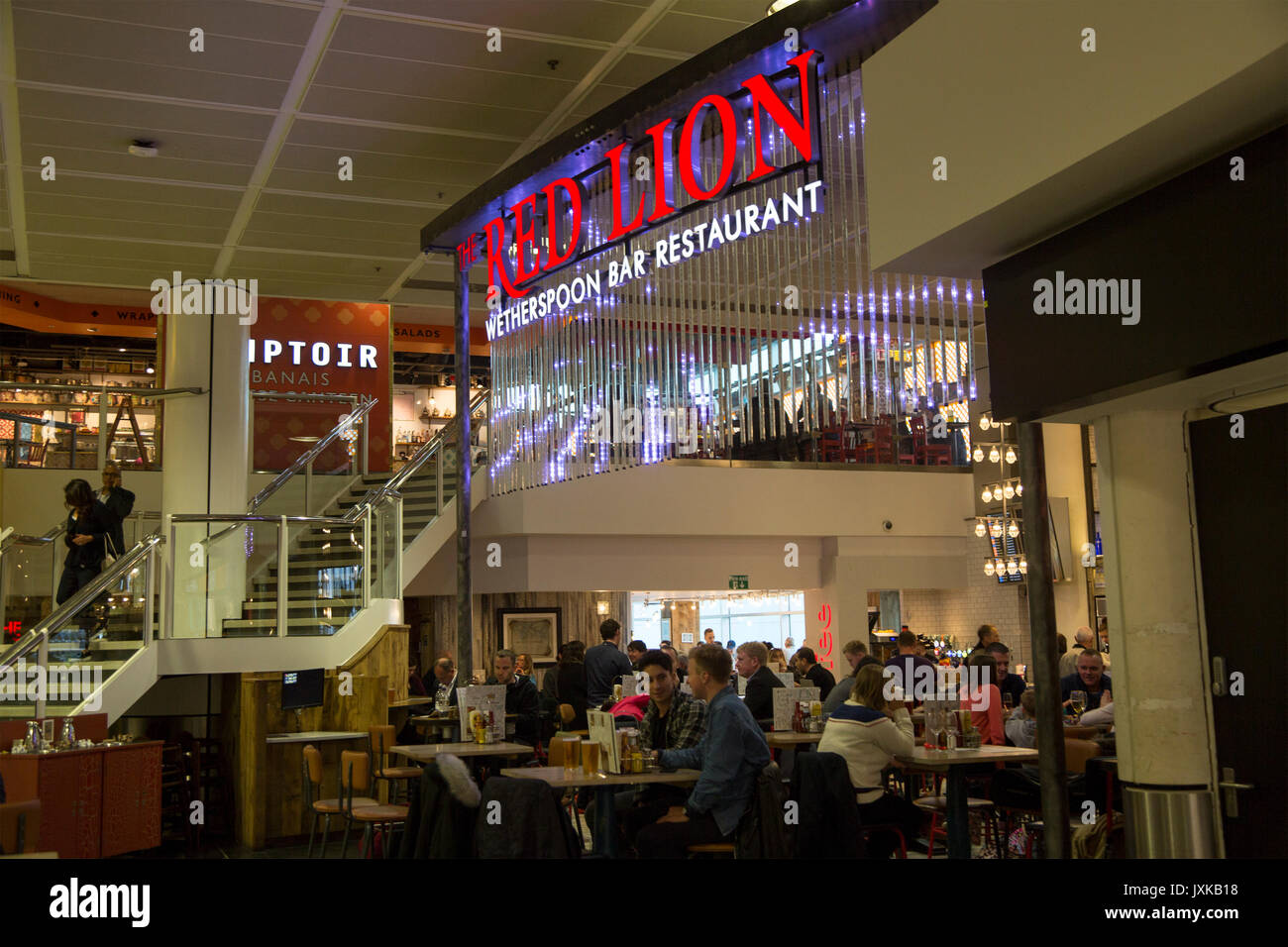 Wetherspoon Red Lion bar restaurant pub, Gatwick airport north terminal