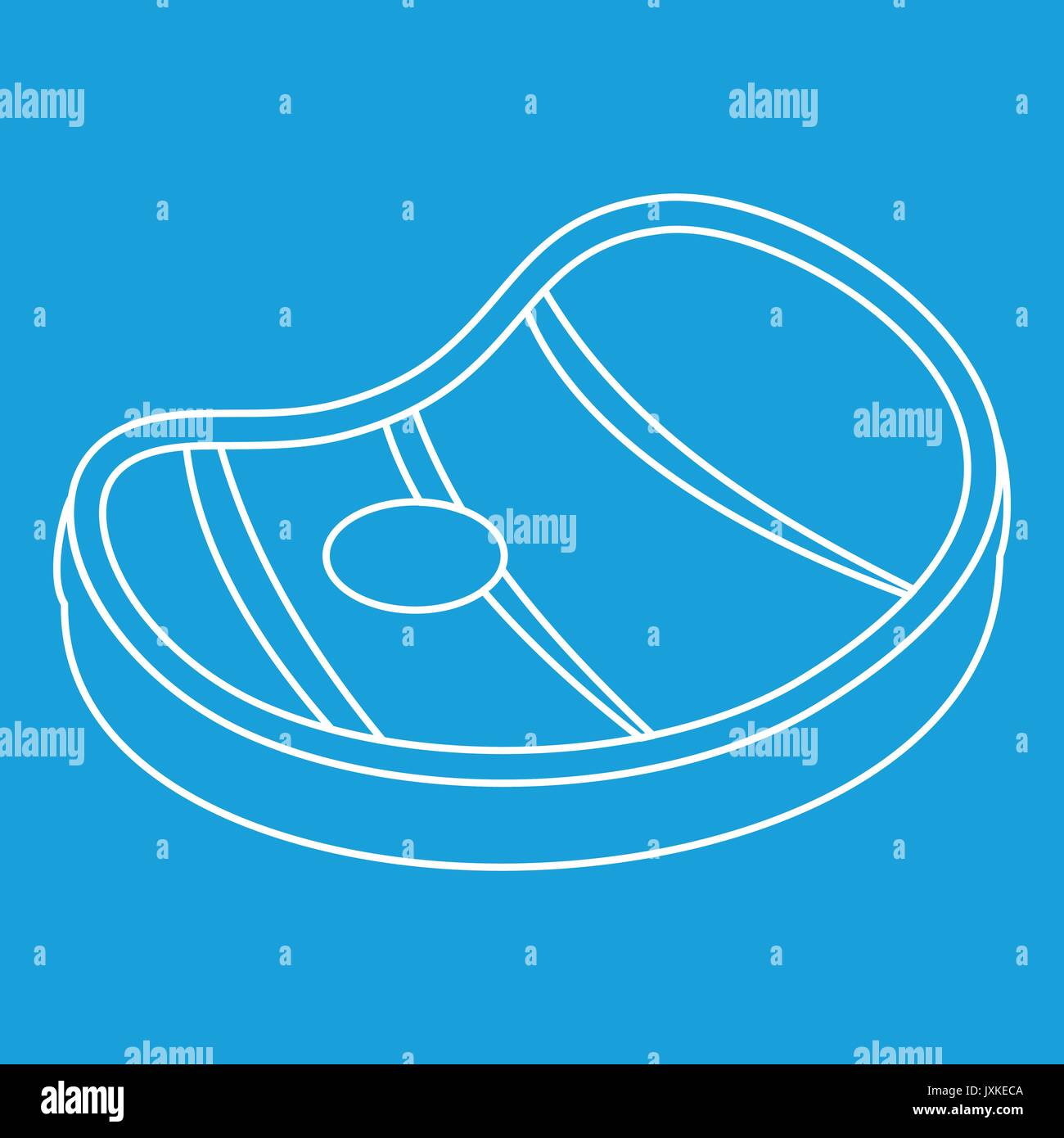 Meat steak icon, outline style Stock Vector Image & Art - Alamy