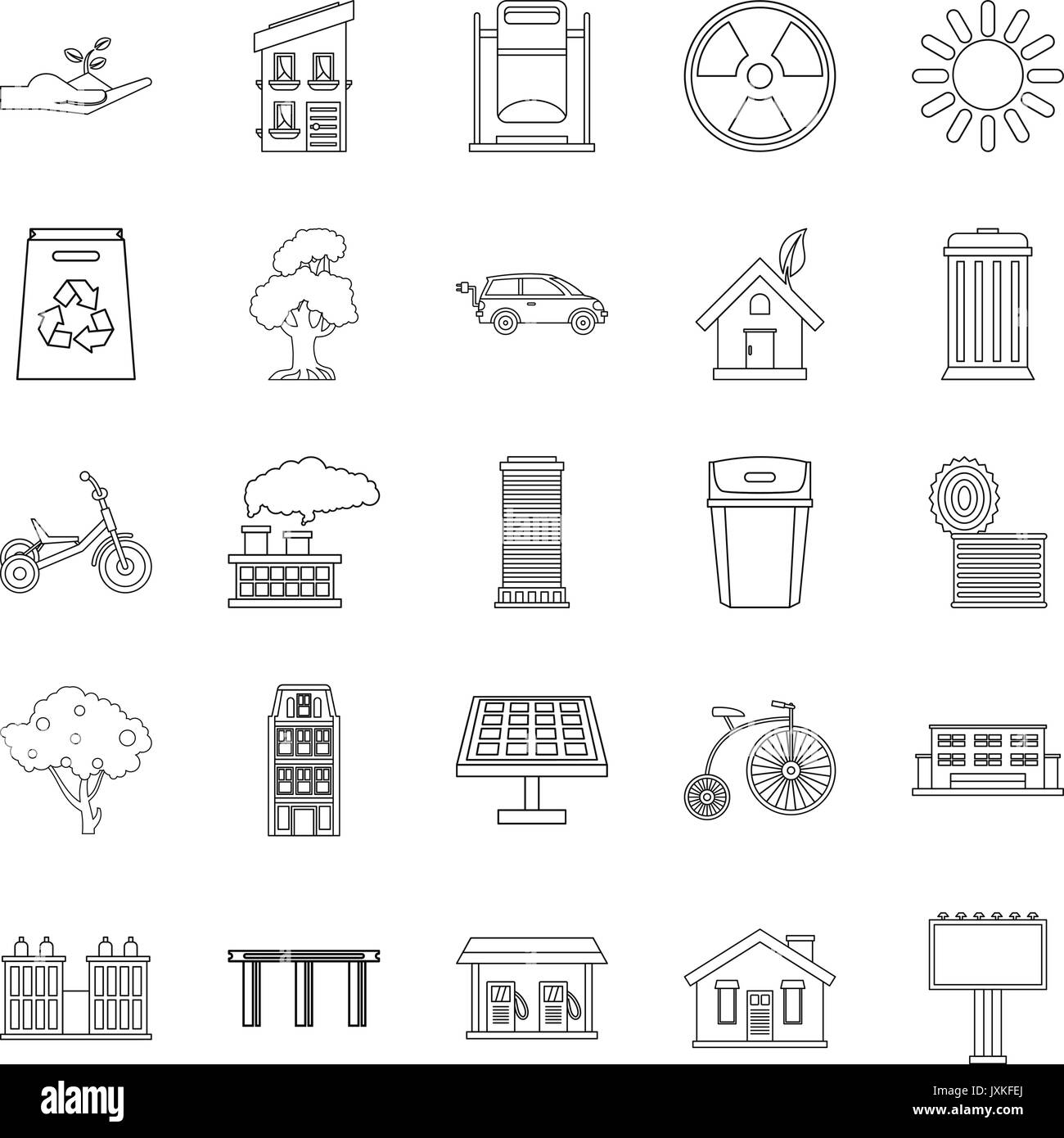 Wind energy icons set, outline style Stock Vector Image & Art - Alamy