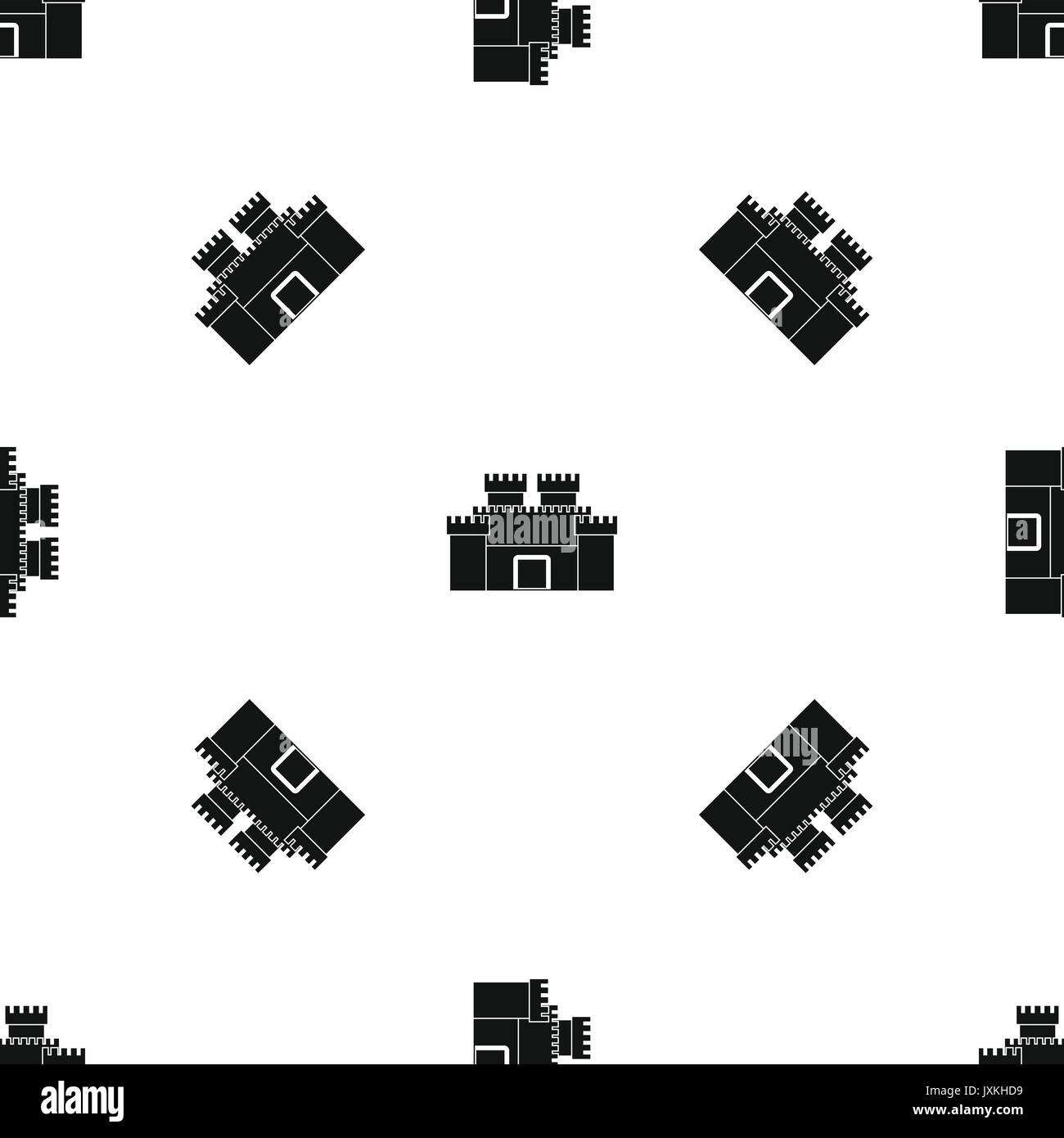 Ancient fortress pattern seamless black Stock Vector Image & Art - Alamy