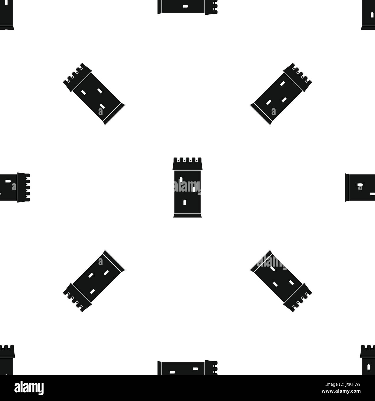 Fortress tower pattern seamless black Stock Vector Image & Art - Alamy