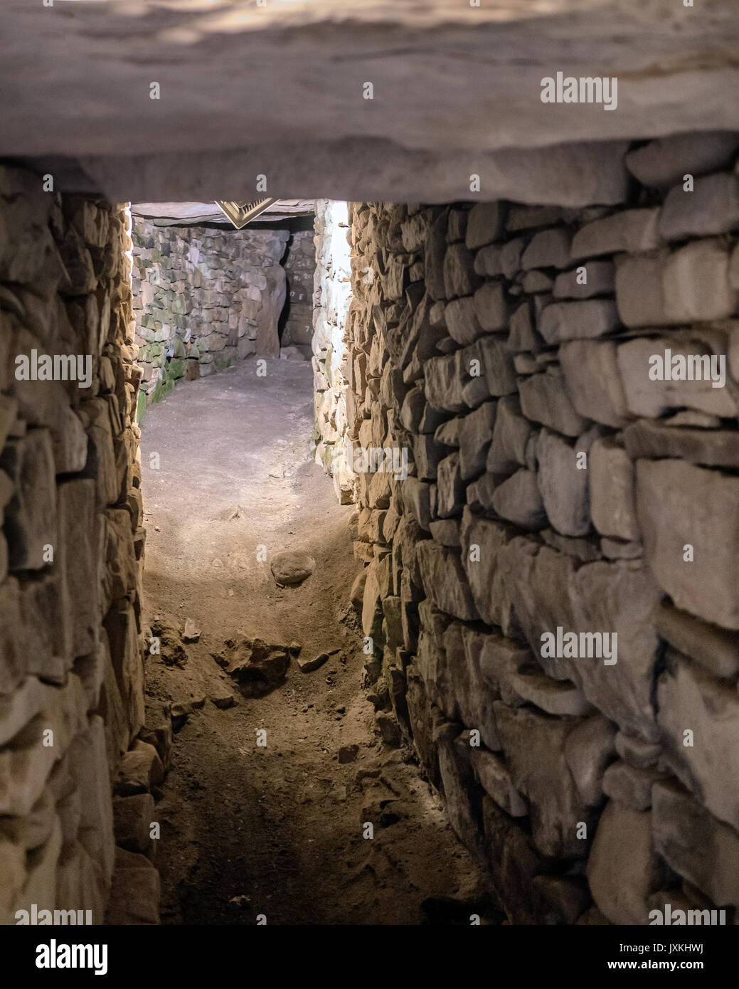 Knowth Neolithic Mound Eastern Passage Tomb in Ireland Stock Photo
