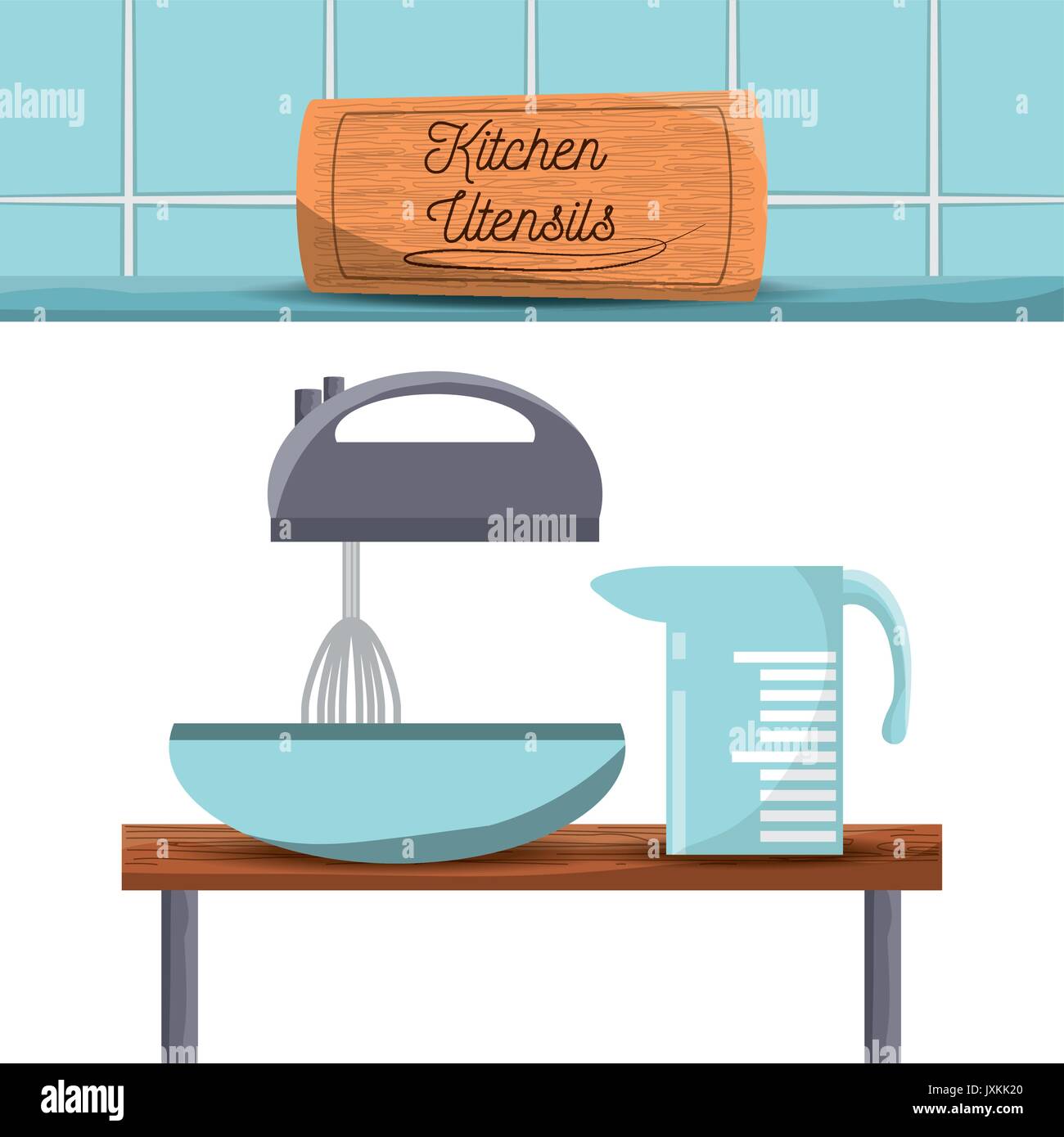 set flat kitchen utensils and tools icon Stock Vector Image & Art - Alamy