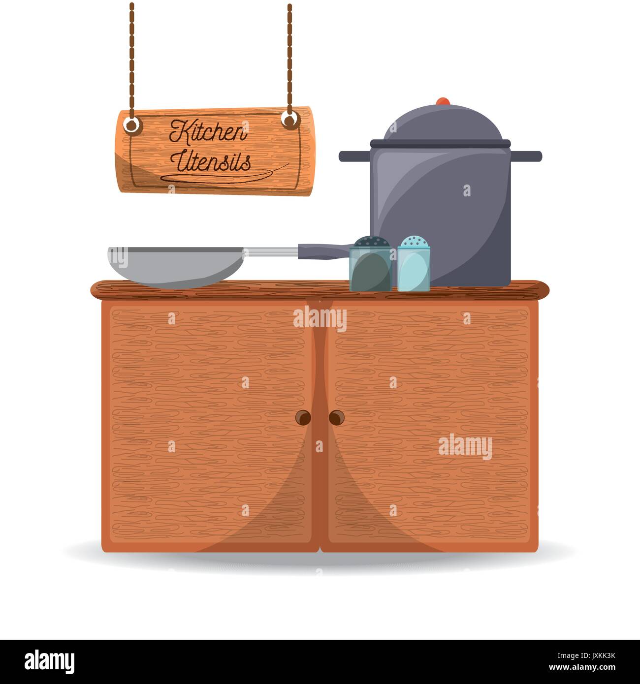 set flat kitchen utensils and tools icon Stock Vector Image & Art - Alamy