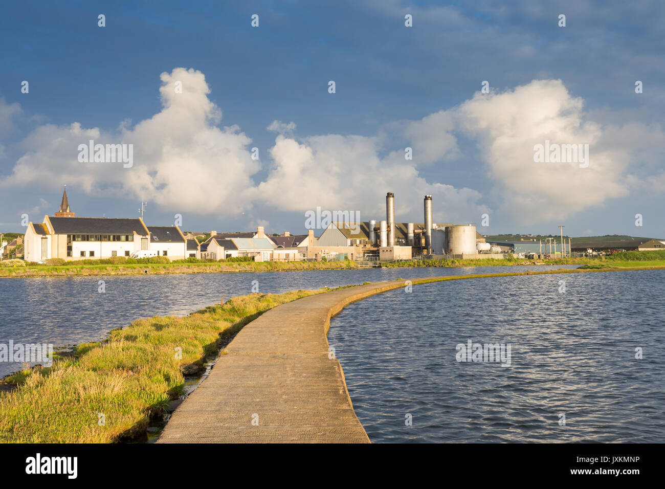 View of Kirkwall and some of its industry, Orkney, Scotland UK Stock Photo