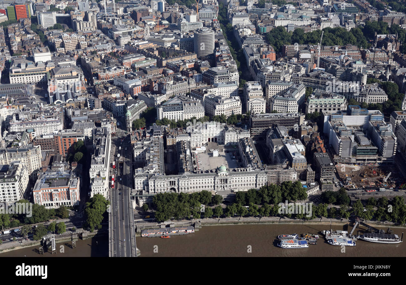 aerial view of Somerset House on Strand, London, UK Stock Photo