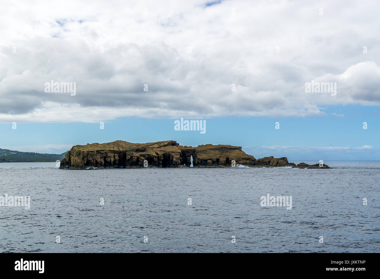 Ilheus da Madalena (Magdalena islets) near Pico island, Azores Stock Photo