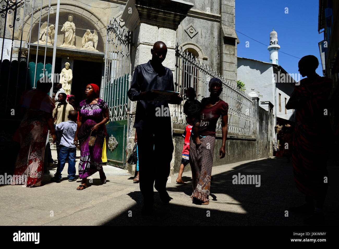TANZANIA Zanzibar, Stone town, catholic church, sunday mass in St