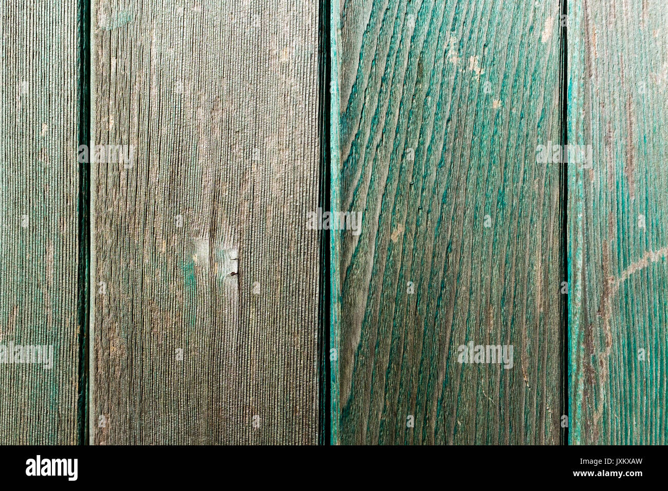 Close up of a panel on a green wooden greenhouse Stock Photo