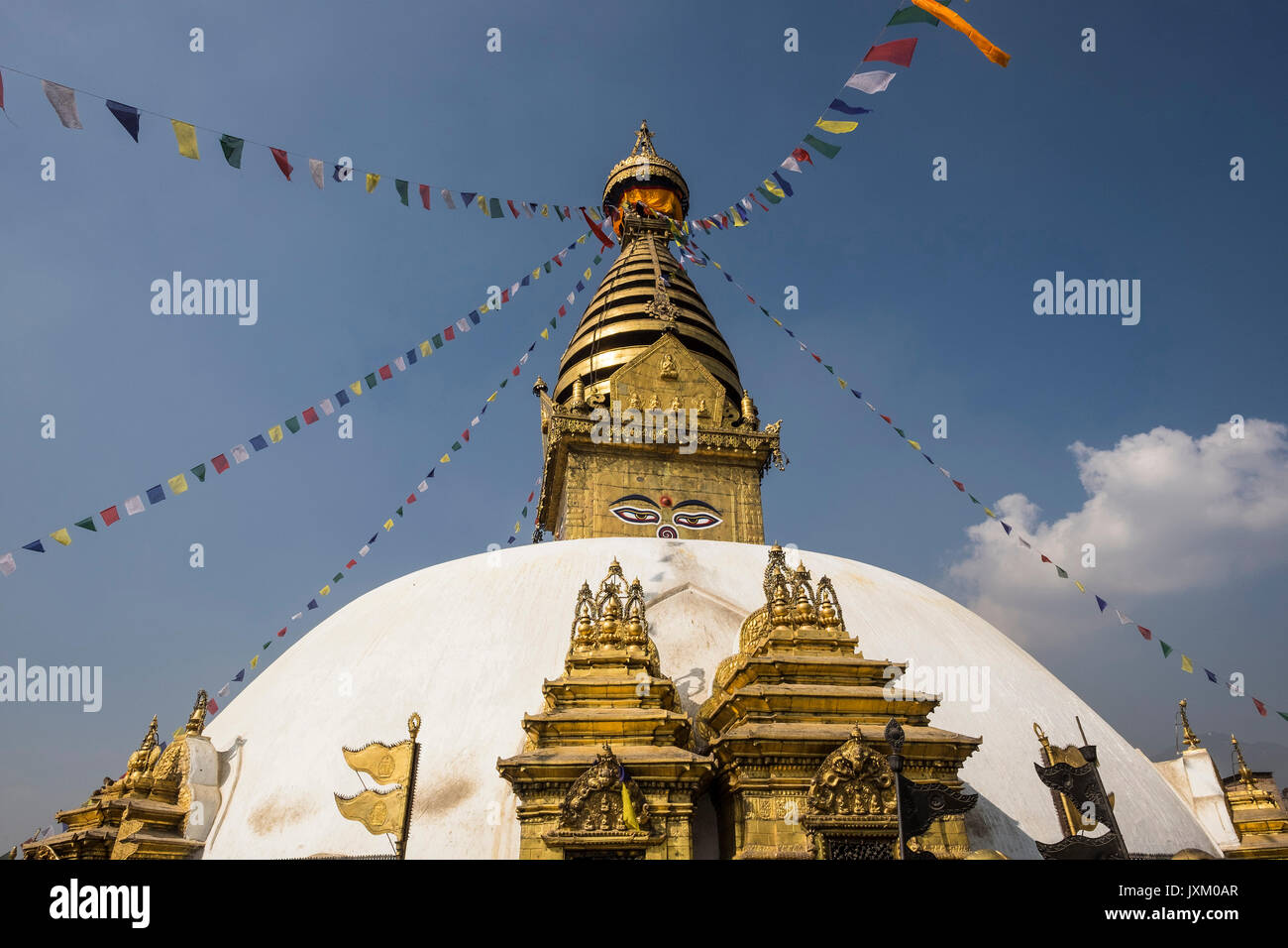 Nepal, Kathmandu, Swayambhunath temple Stock Photo